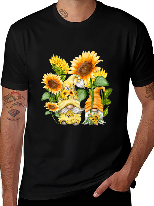 Sunflower Gnomes T-Shirt - Cute Graphic Tee