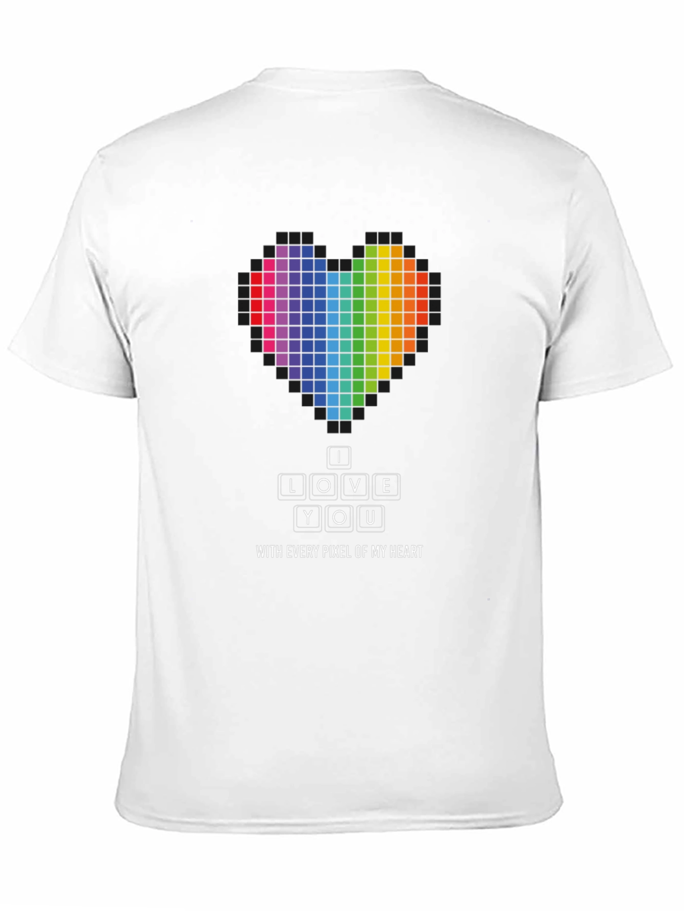 Pixel Heart I Love You Graphic T-Shirt
