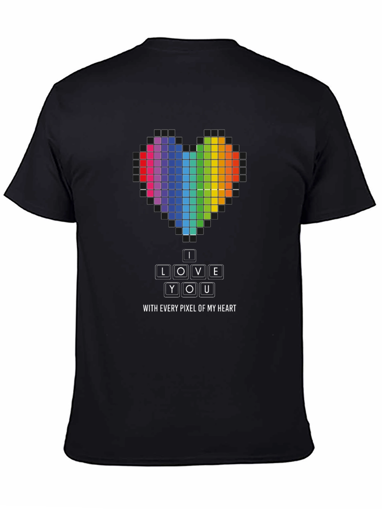 Pixel Heart I Love You Graphic T-Shirt