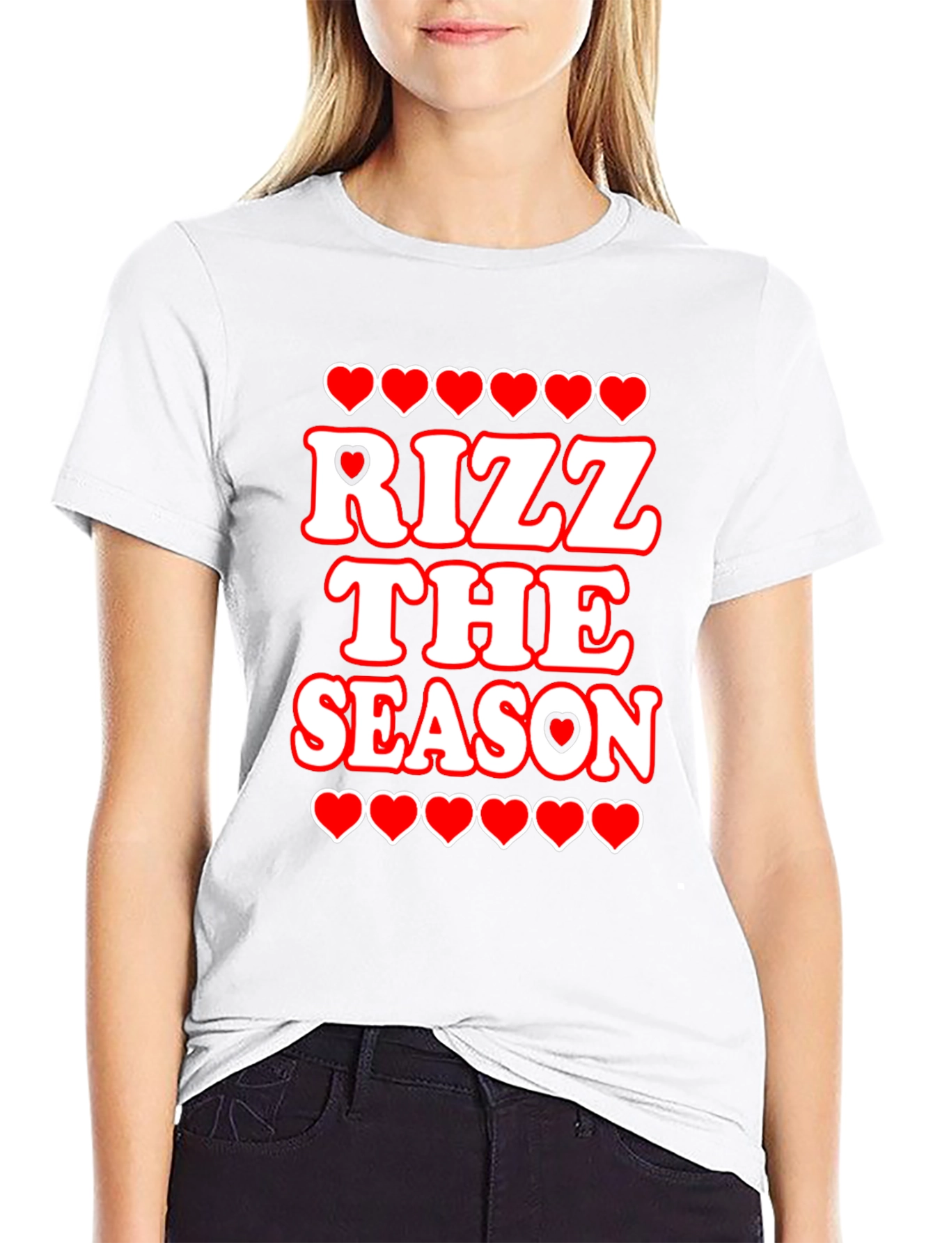 Rizz The Season T-Shirt - Holiday Heart Graphic Tee
