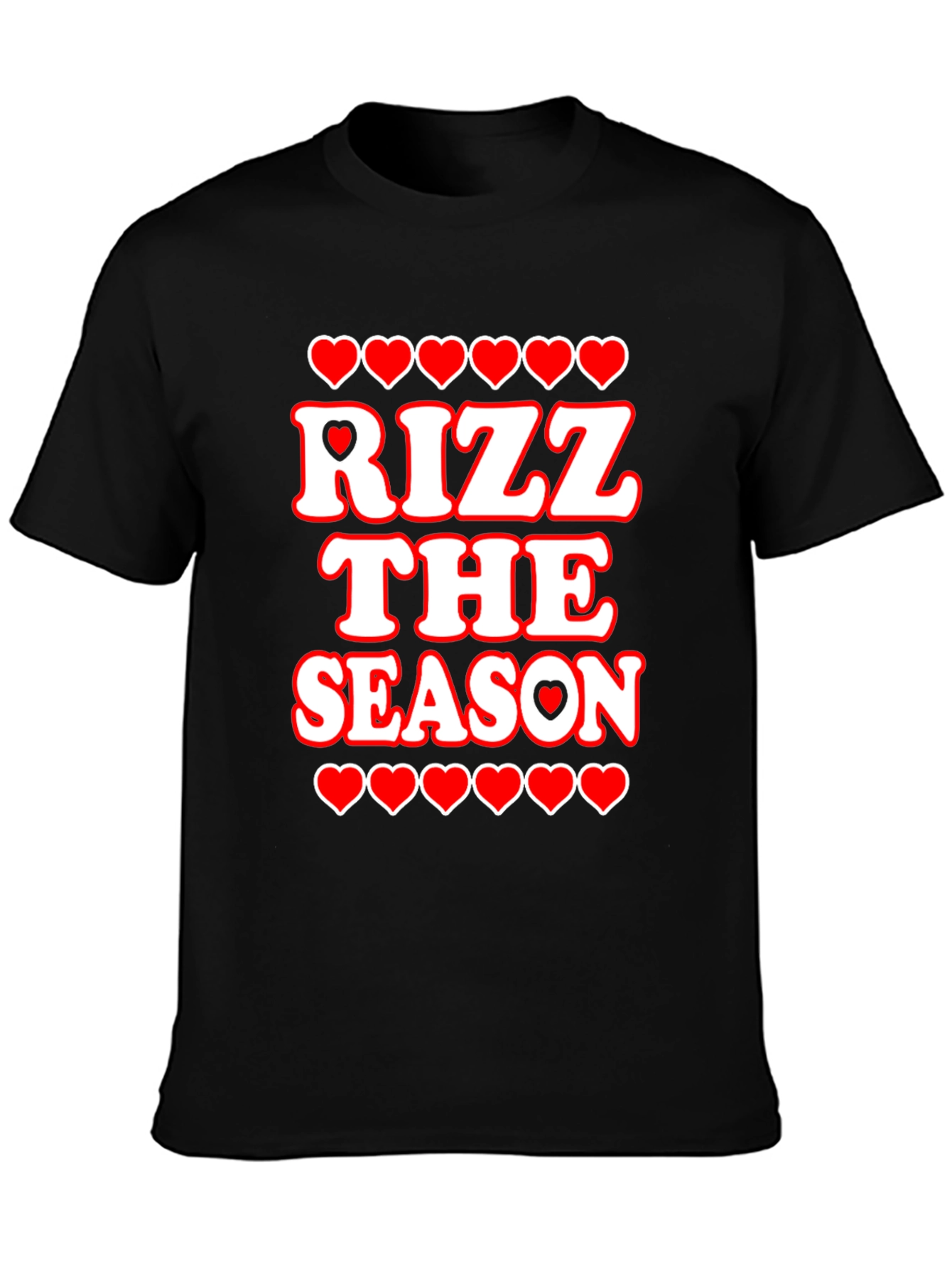 Rizz The Season T-Shirt - Holiday Heart Graphic Tee
