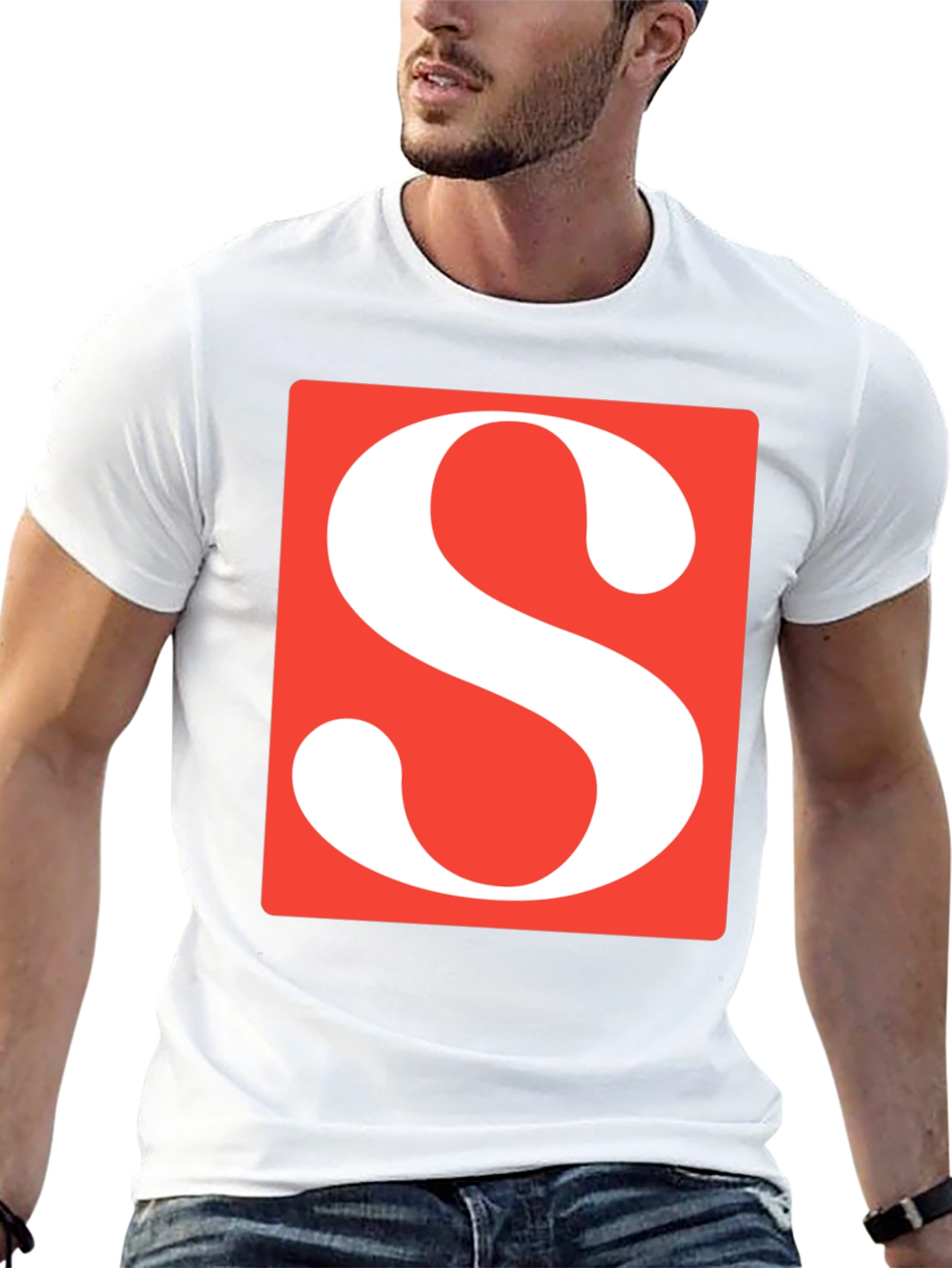 Statement S Graphic Tee - Bold Letter Print