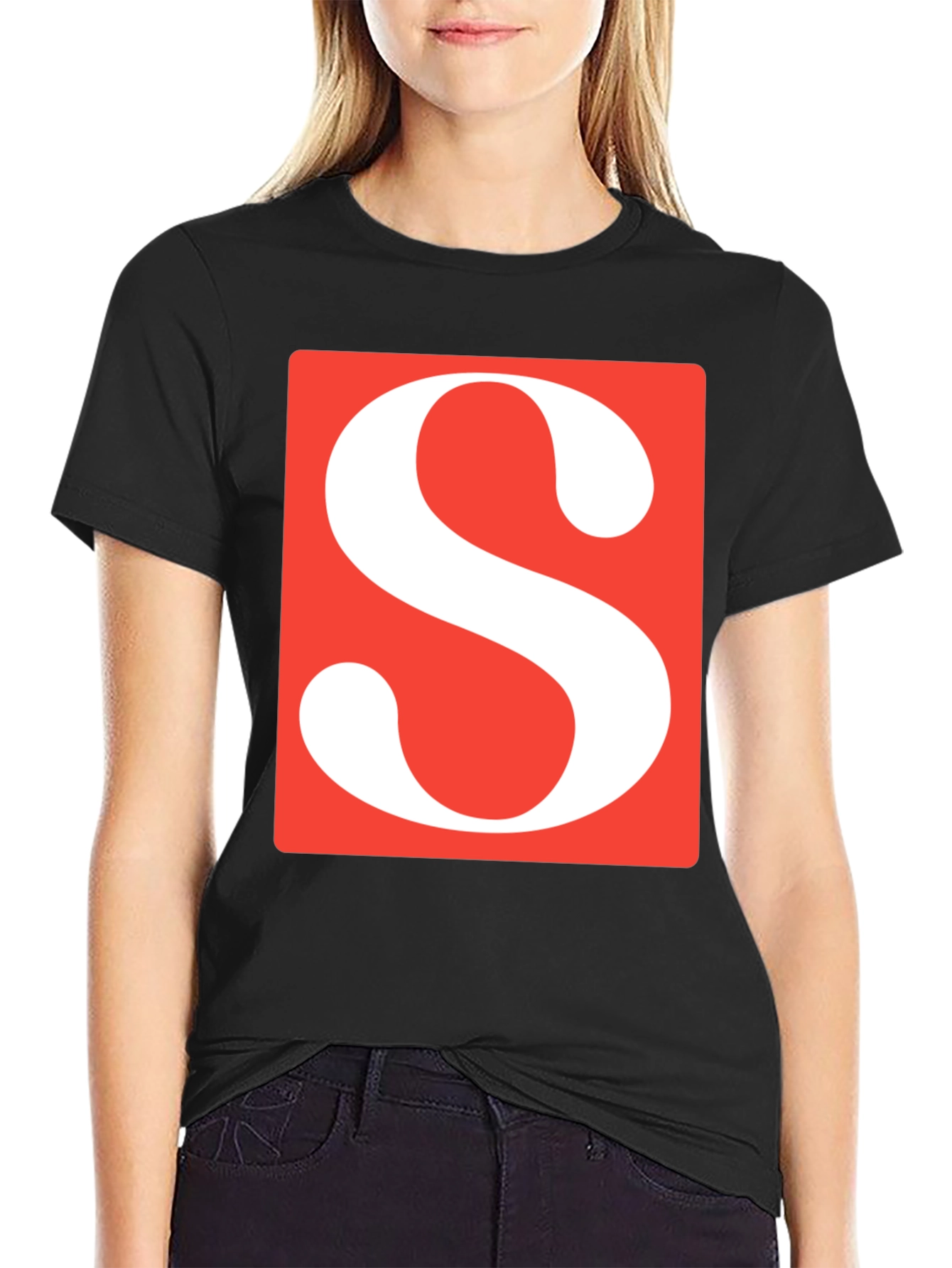 Statement S Graphic Tee - Bold Letter Print