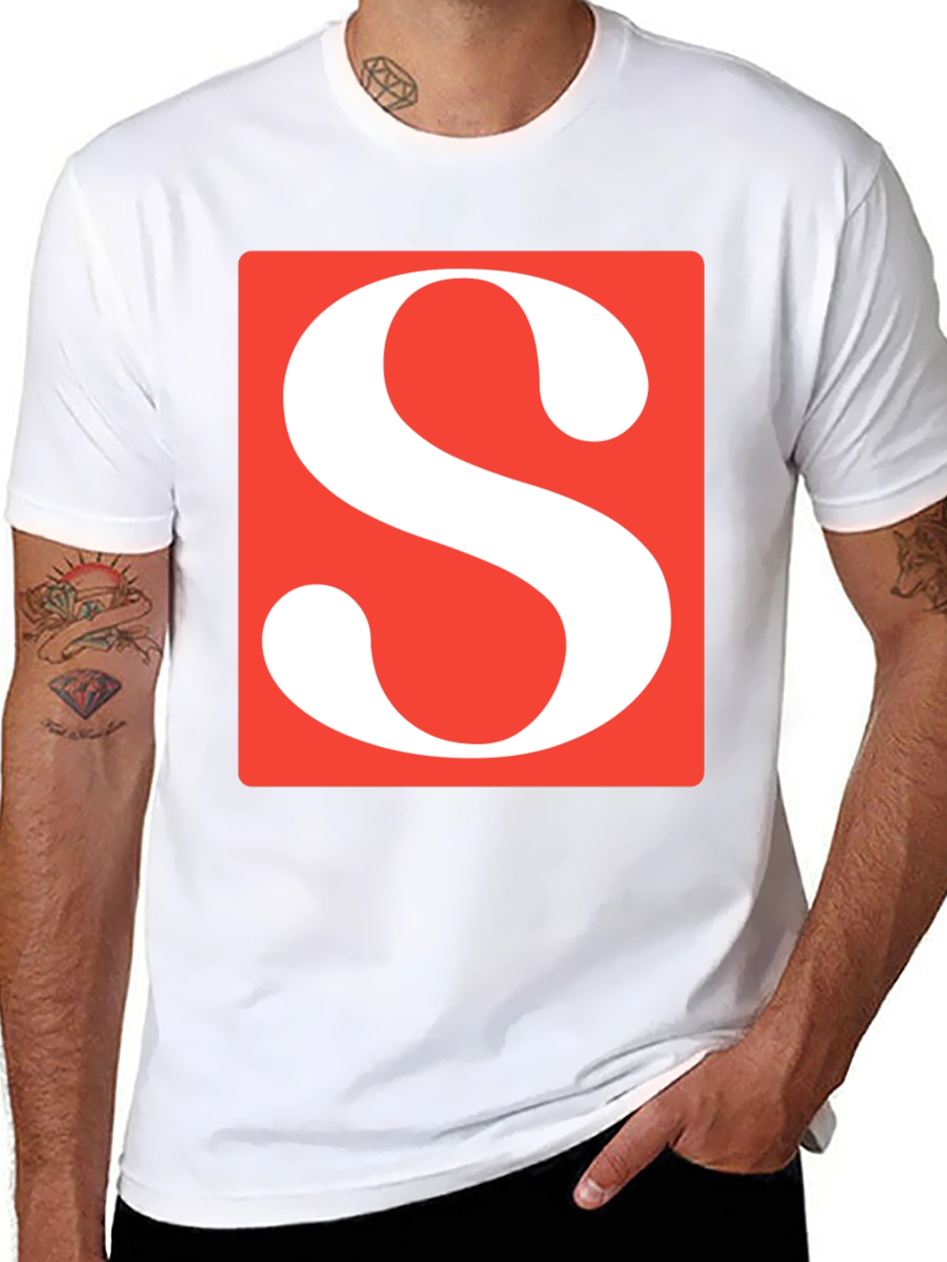 Statement S Graphic Tee - Bold Letter Print