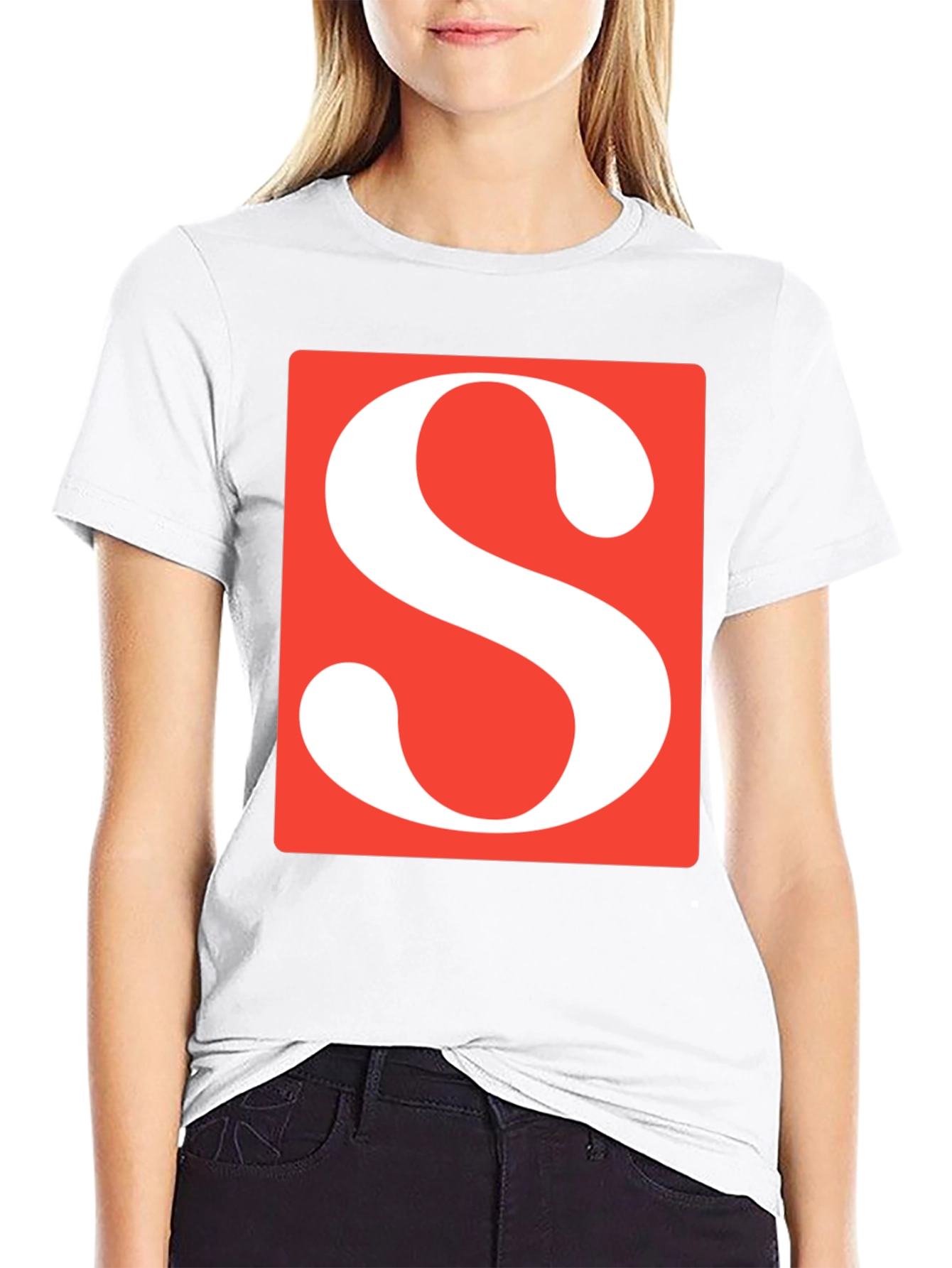 Statement S Graphic Tee - Bold Letter Print