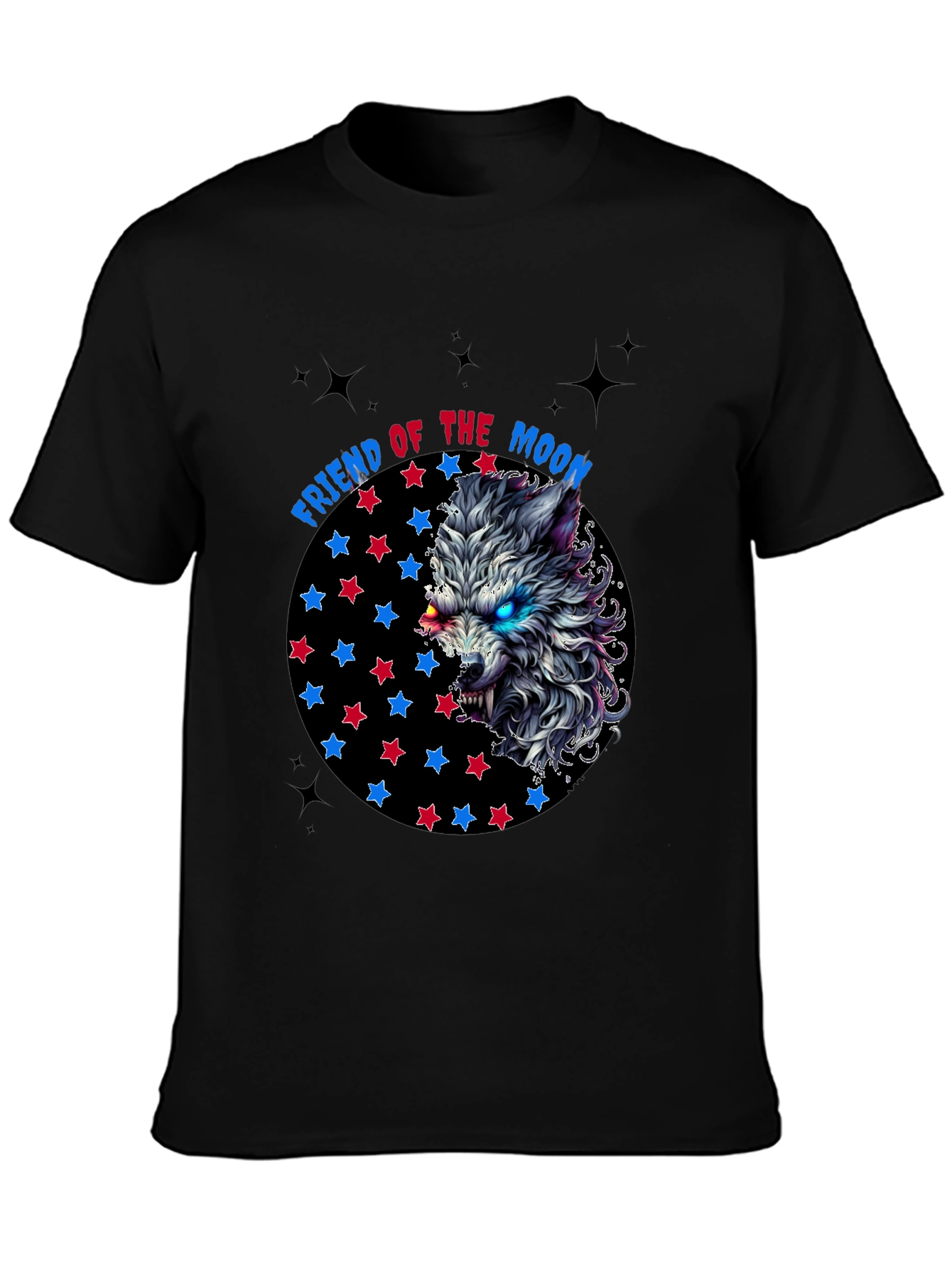 Friend of the Moon Wolf Graphic T-Shirt