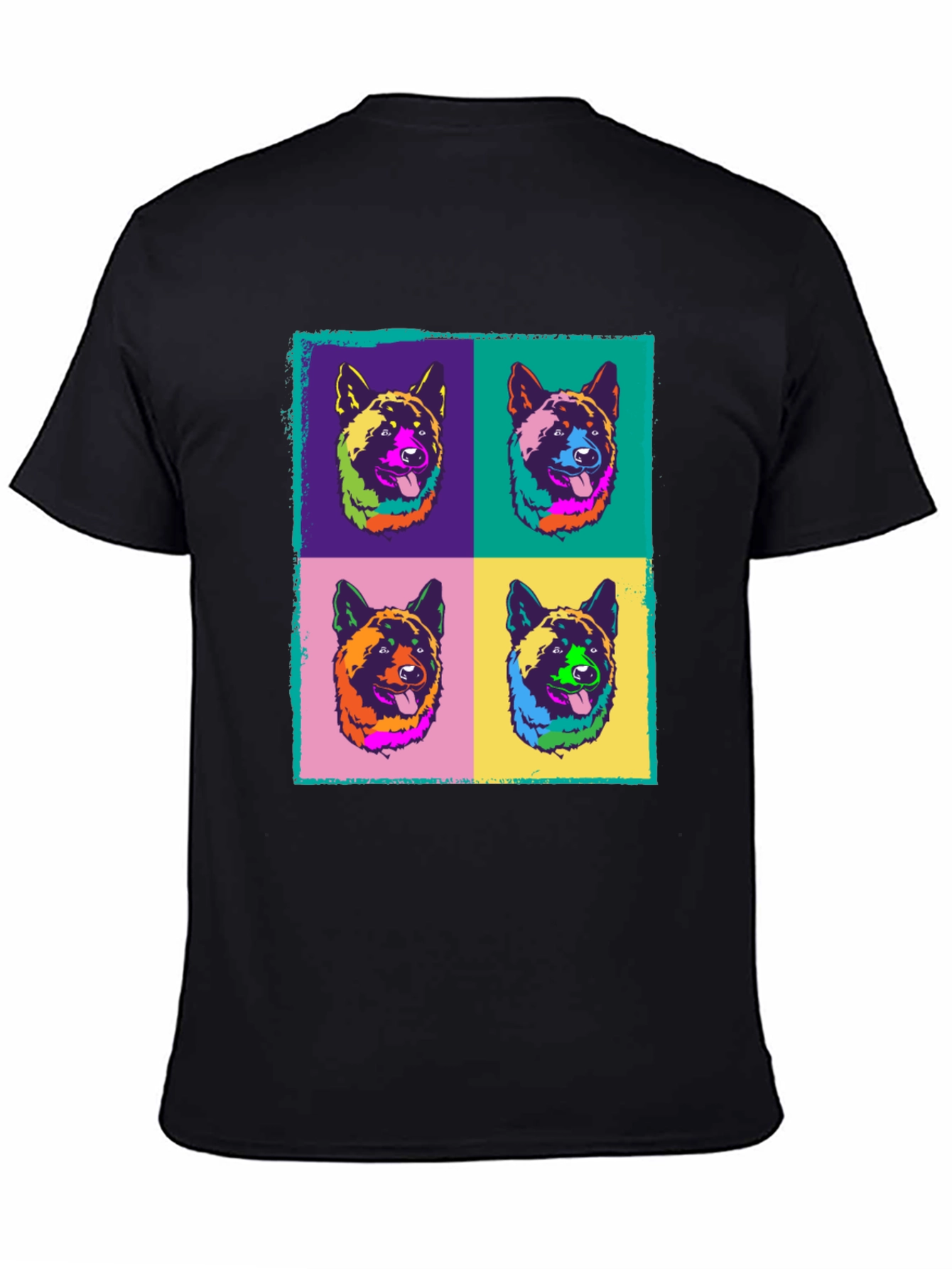 Pop Art Dog Graphic Tee - Stylish Unisex T-Shirt