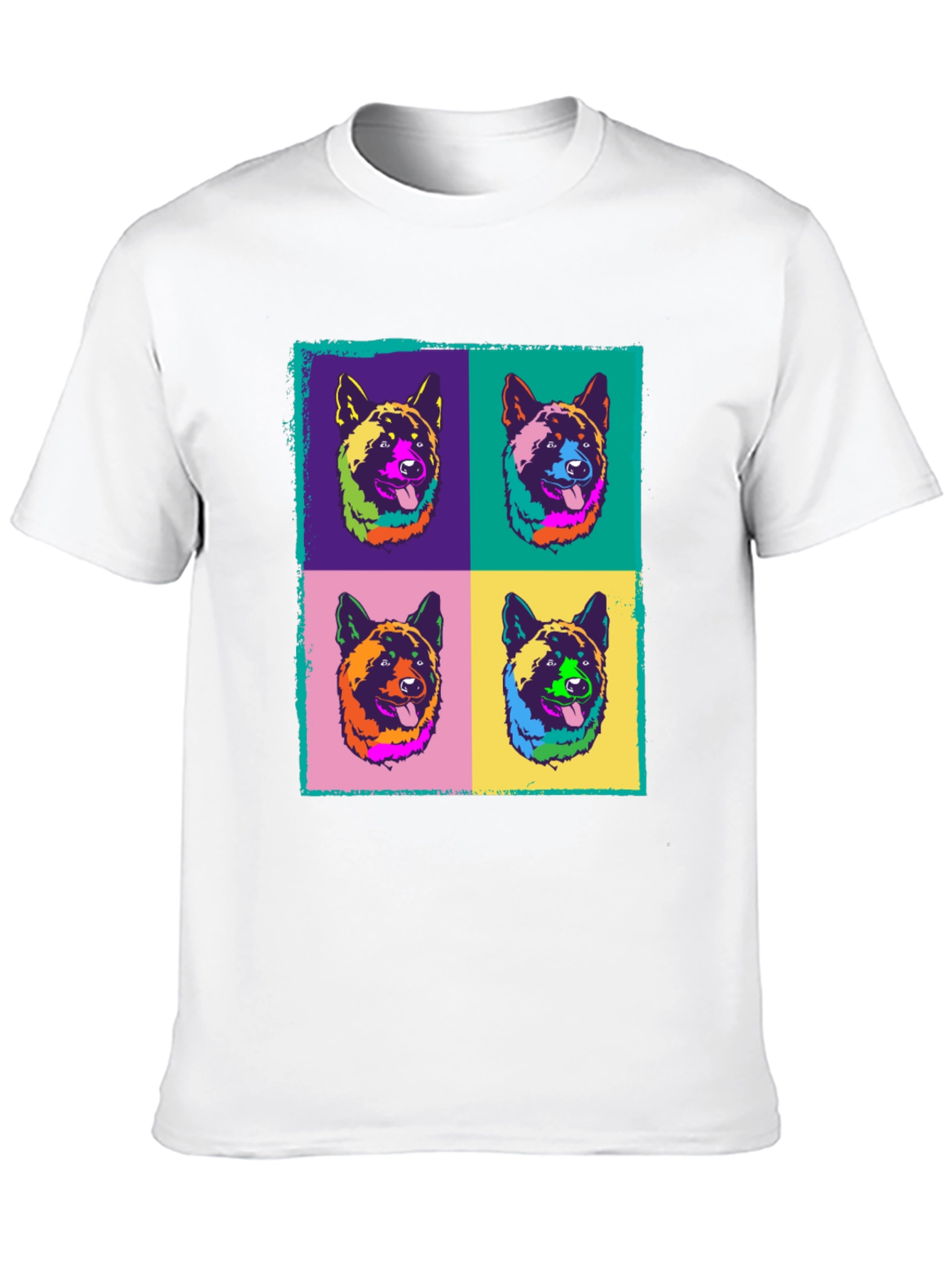 Pop Art Dog Graphic Tee - Stylish Unisex T-Shirt