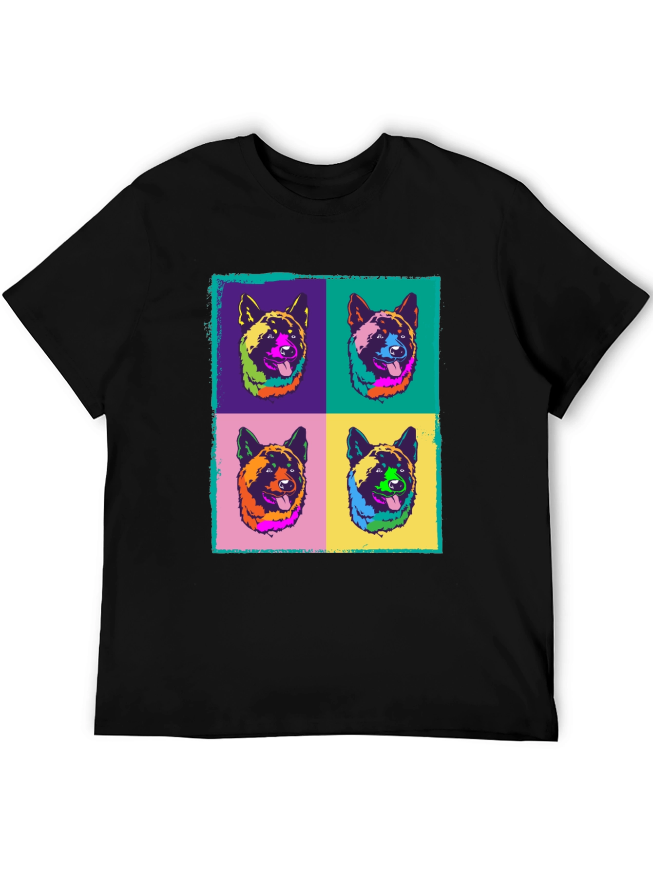 Pop Art Dog Graphic Tee - Stylish Unisex T-Shirt