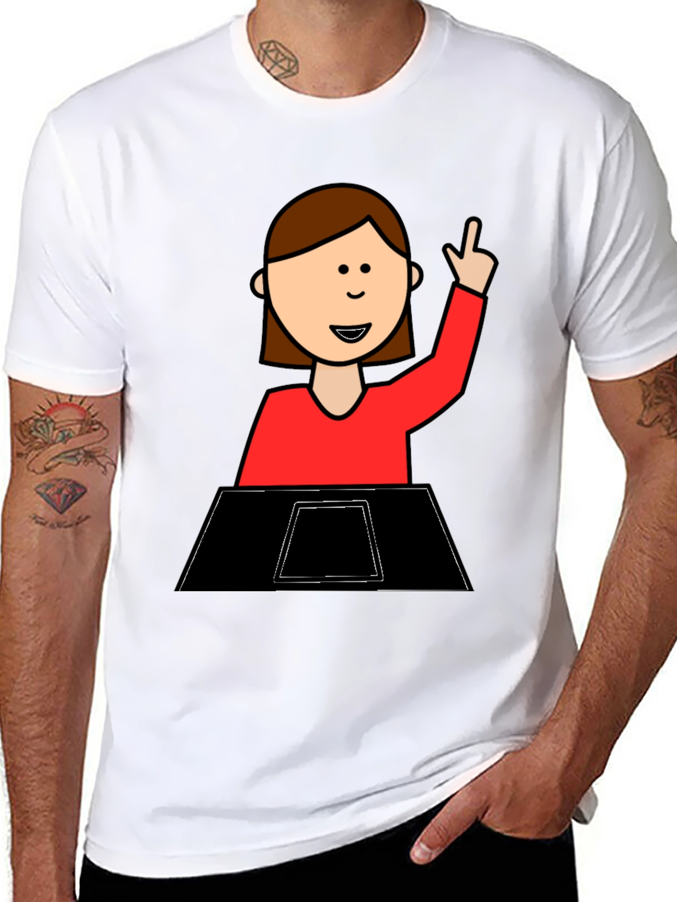 Funny Cartoon Student T-Shirt