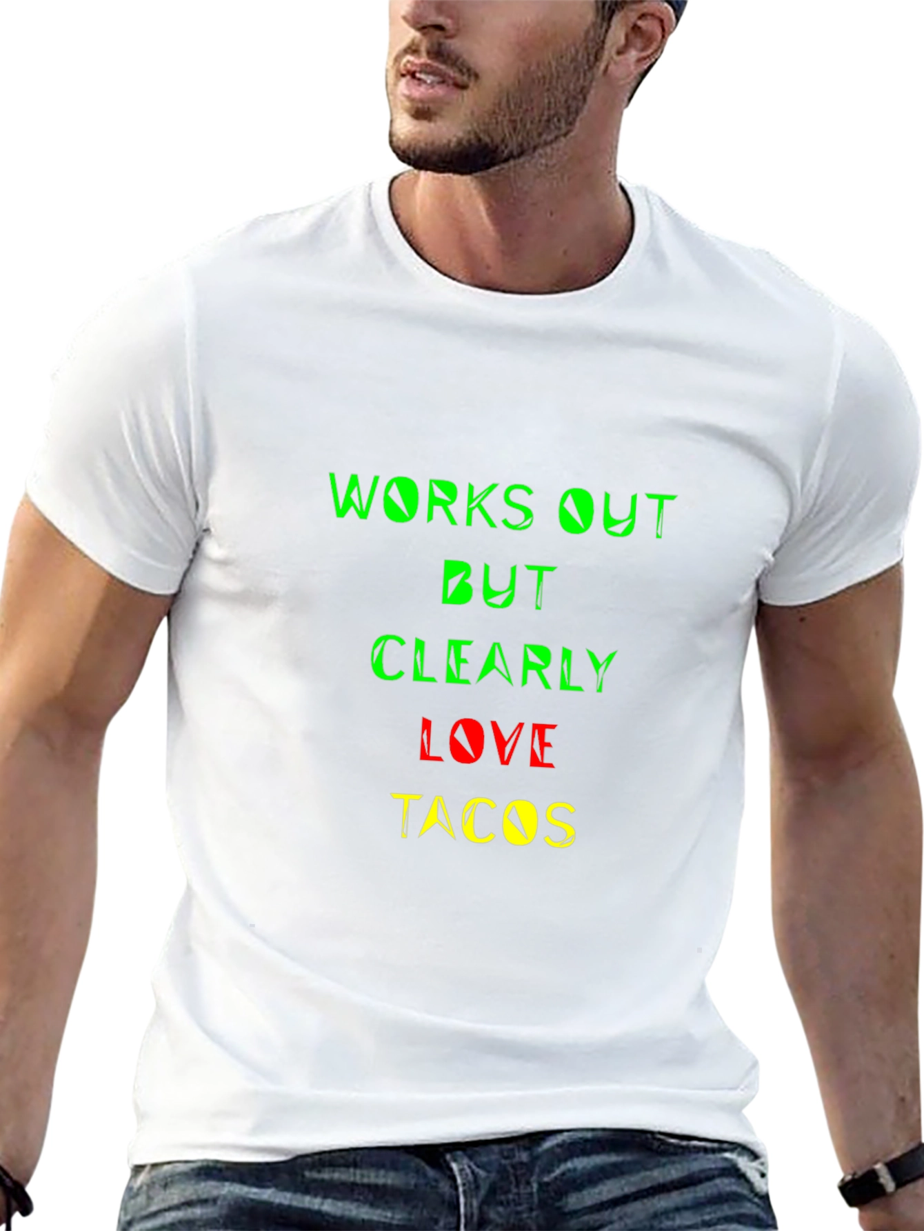 Works Out But Clearly Love Tacos Graphic Tee