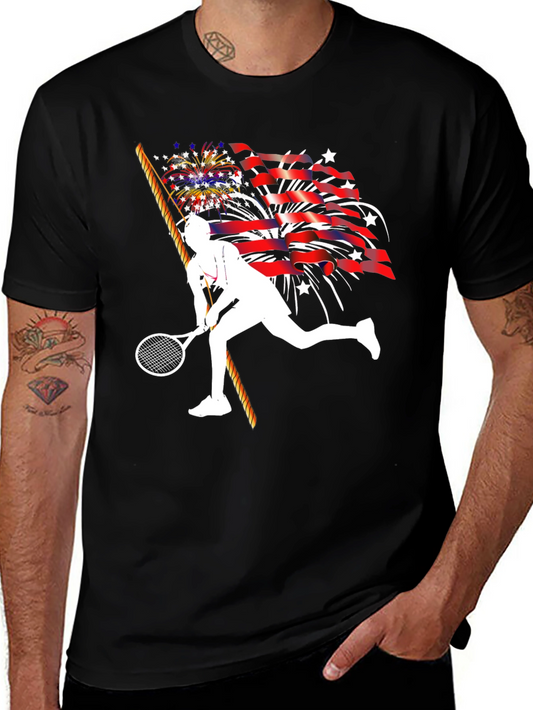Patriotic Tennis Player T-Shirt