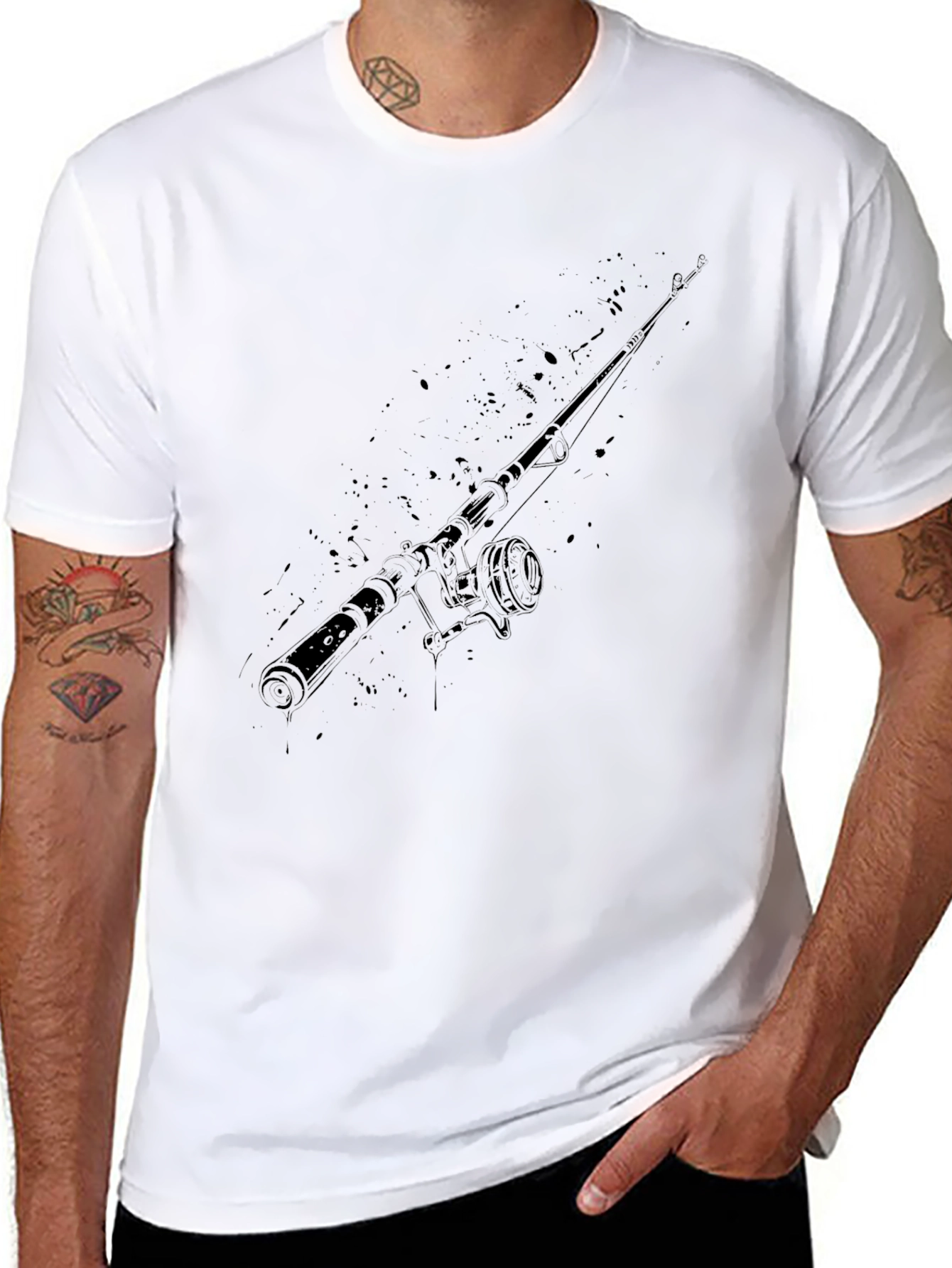 Fishing Rod Graphic T-Shirt
