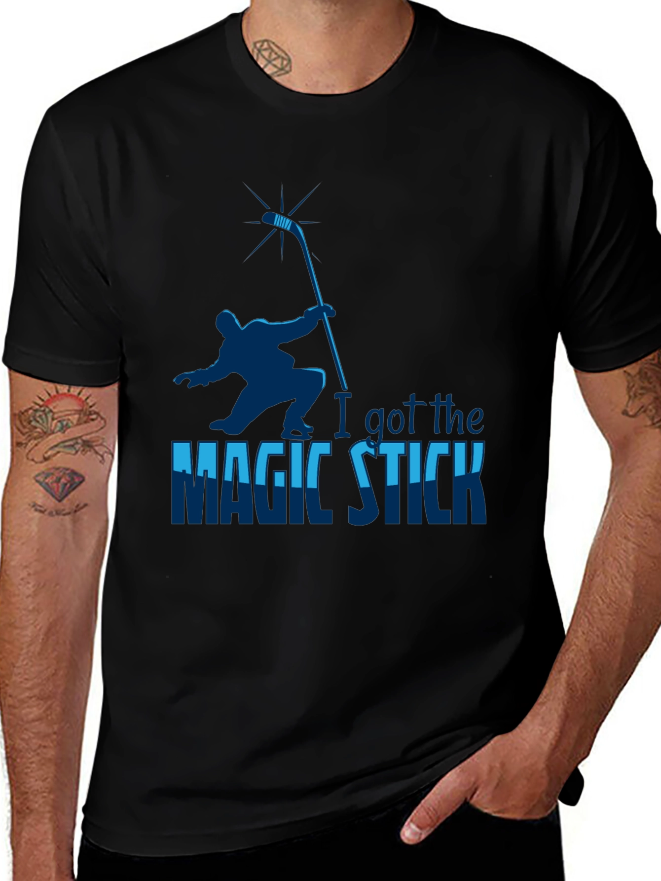 I Got the Magic Stick Hockey Graphic Tee