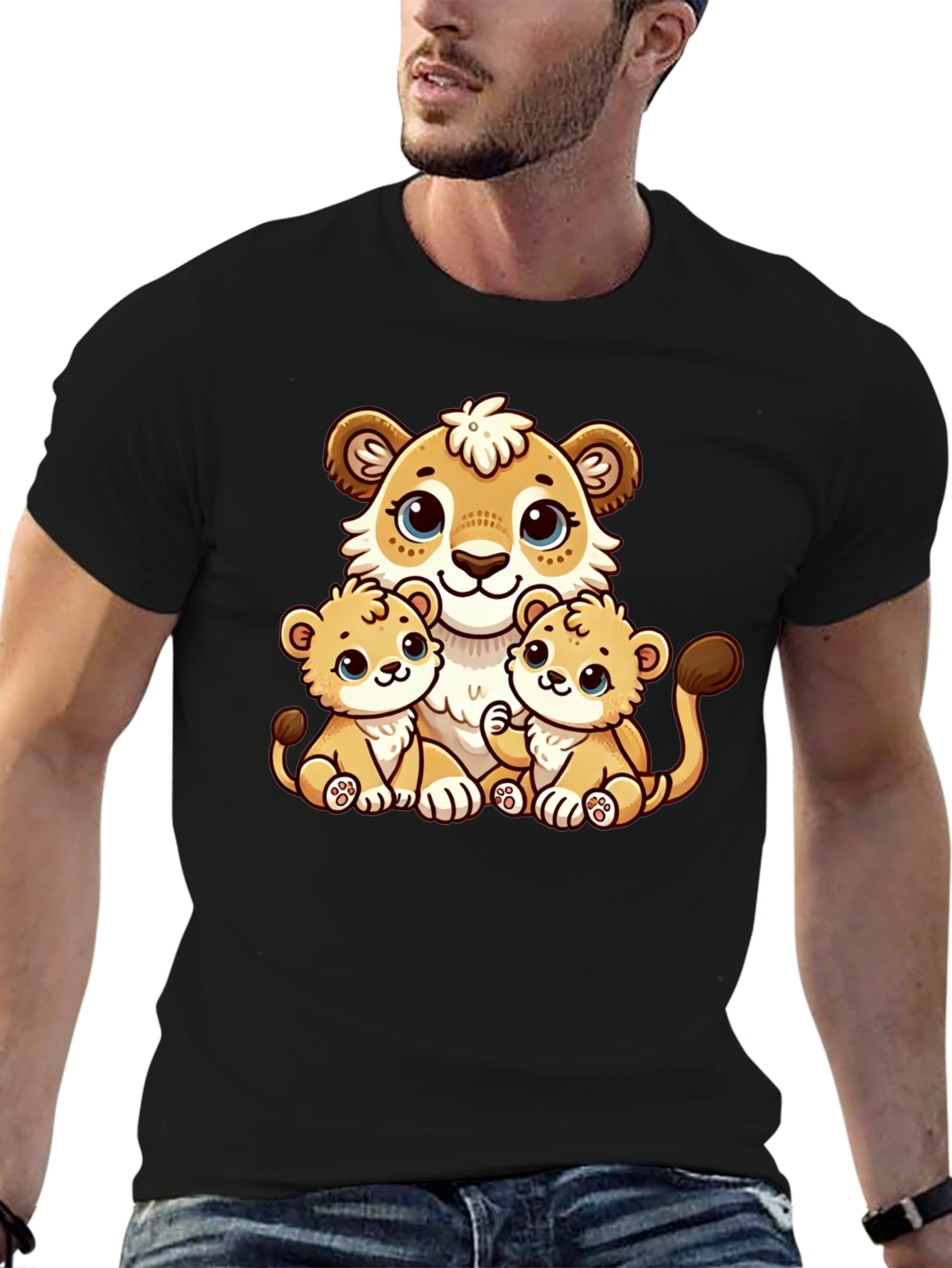 Cute Cartoon Lion Family T-Shirt