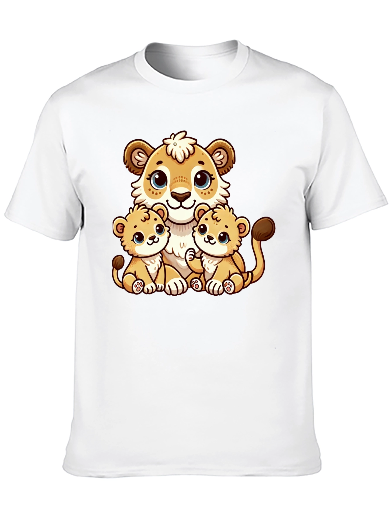Cute Cartoon Lion Family T-Shirt