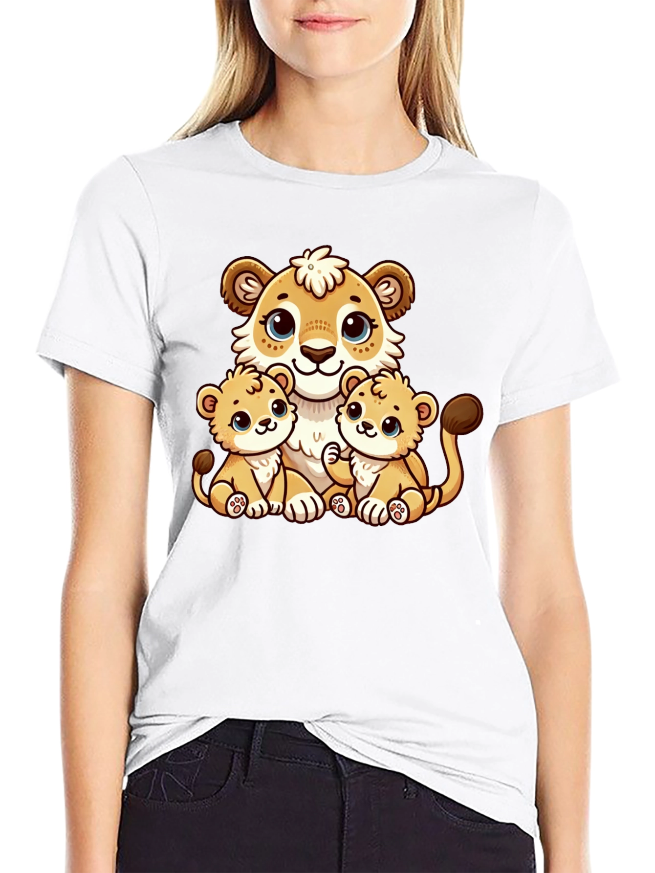 Cute Cartoon Lion Family T-Shirt