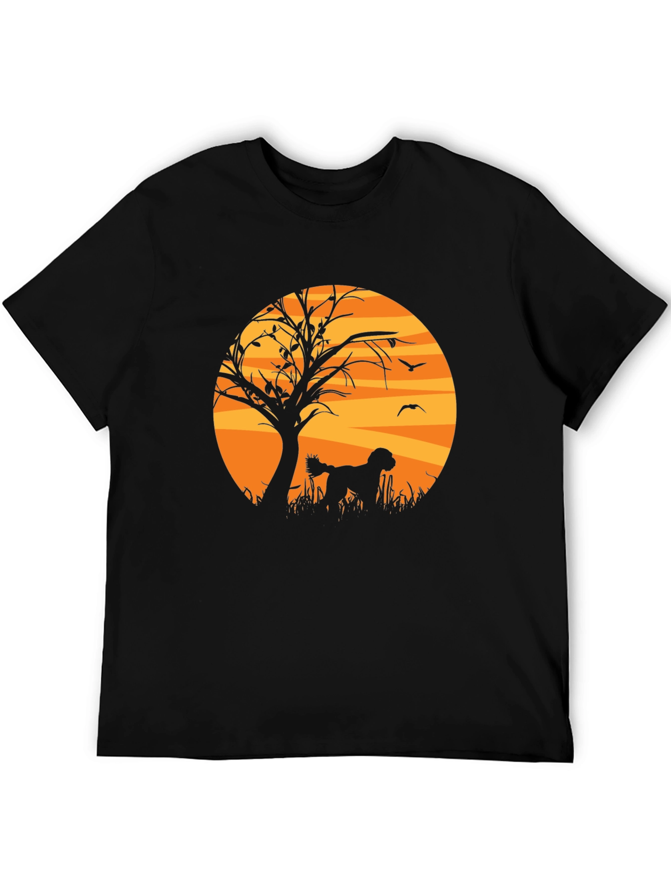 Silhouette Dog Graphic T-Shirt