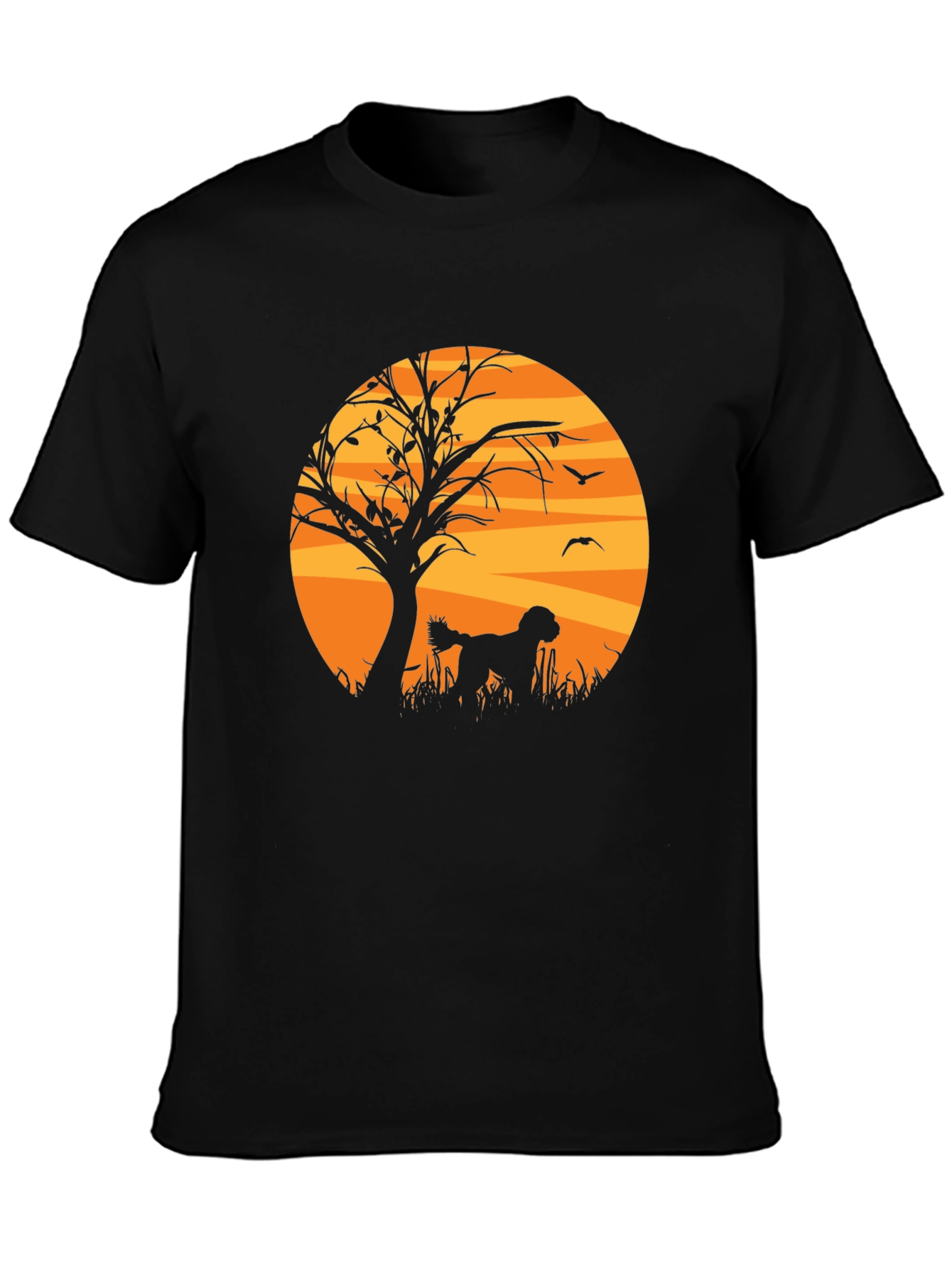 Silhouette Dog Graphic T-Shirt