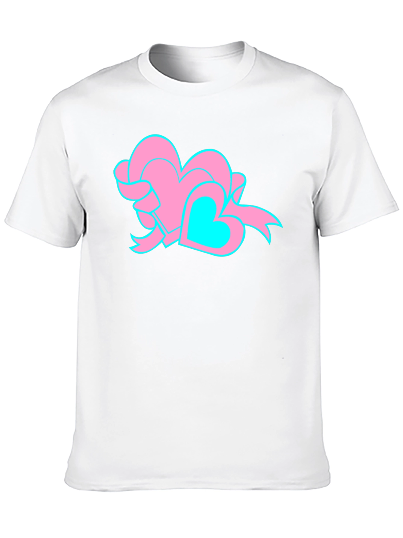 Heart Ribbon Graphic Tee - Trendy Black Shirt