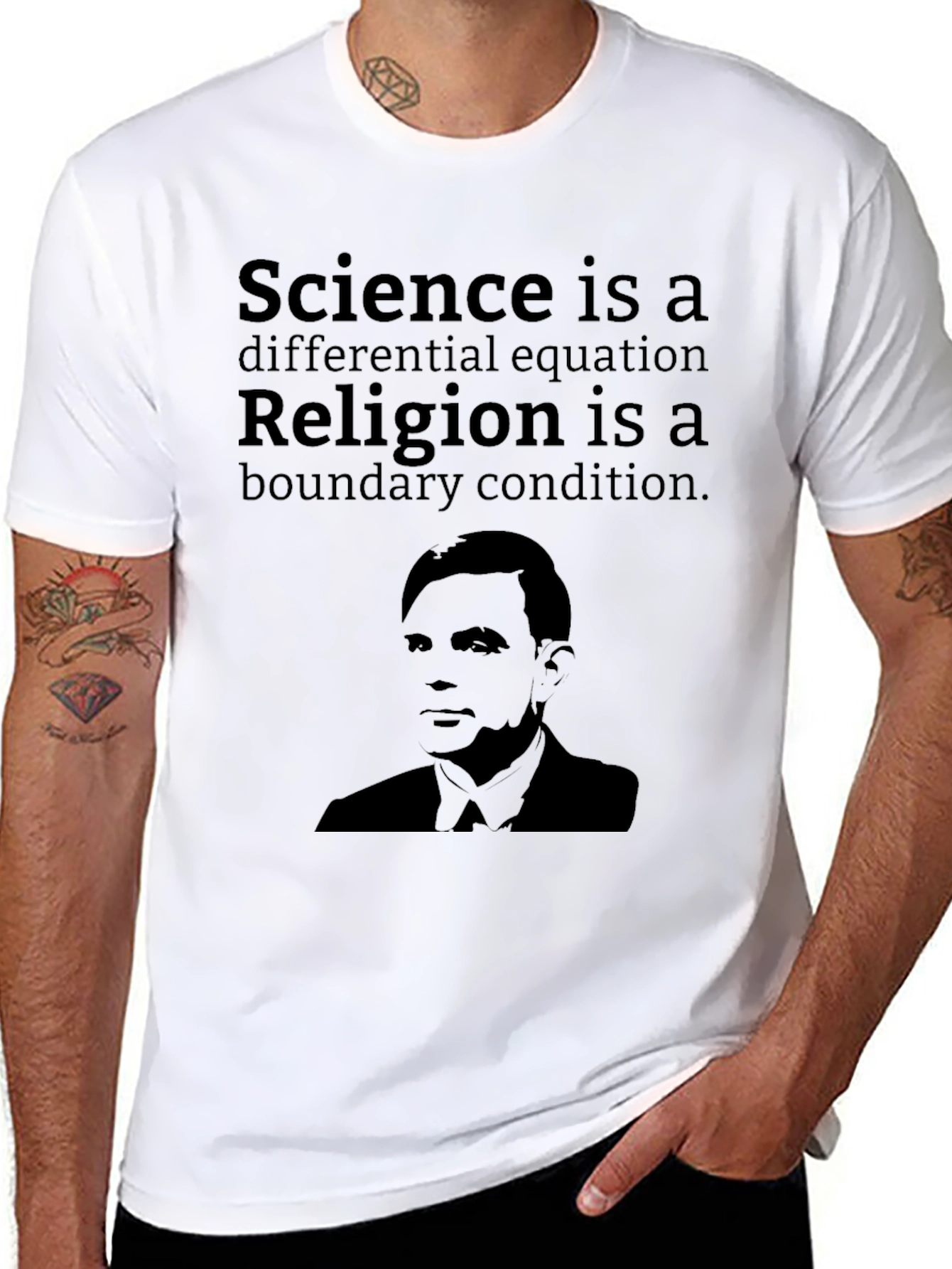 Science vs Religion T-Shirt Alan Turing Graphic Tee