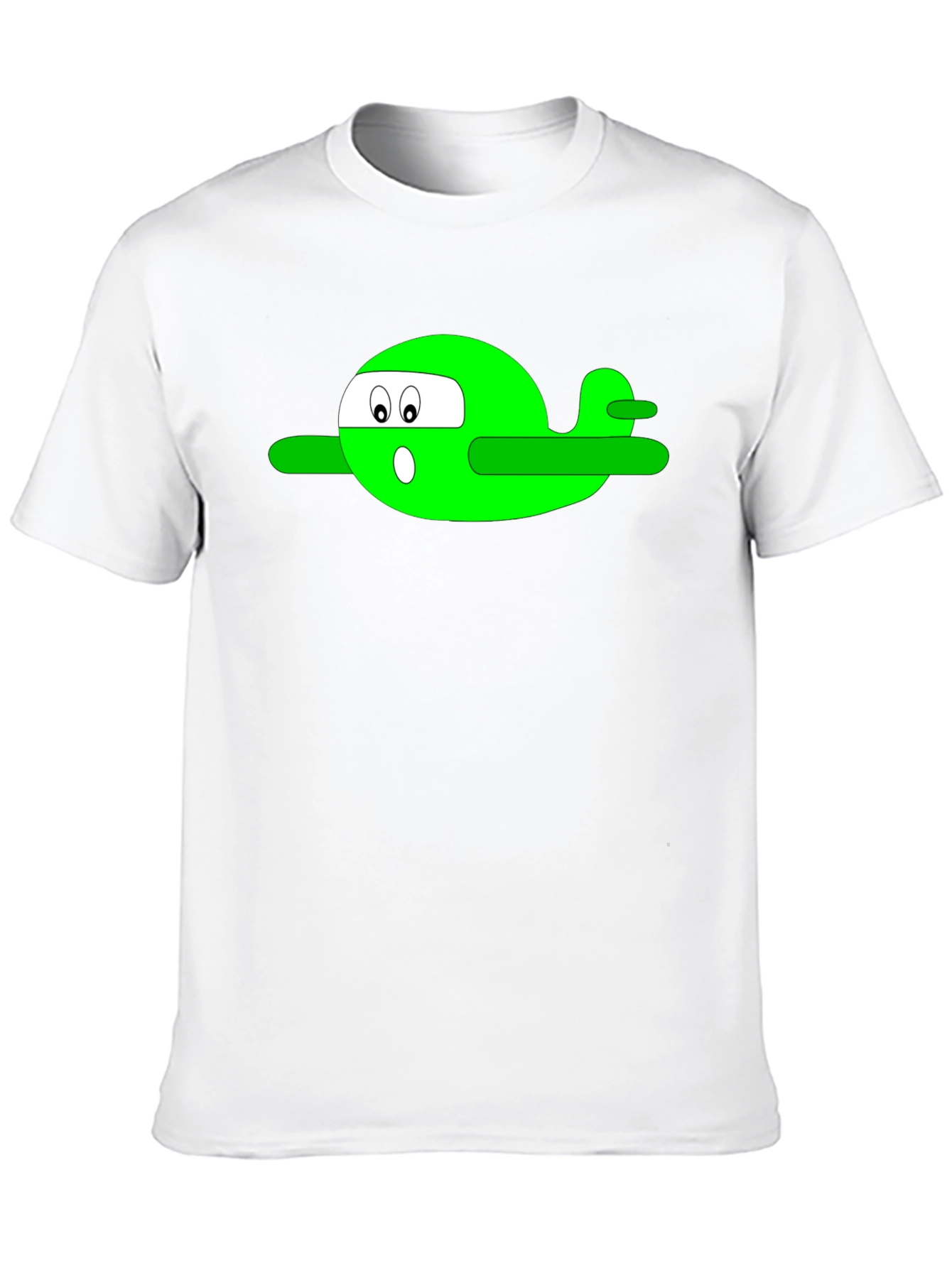Cartoon Airplane T-Shirt - Black Graphic Tee