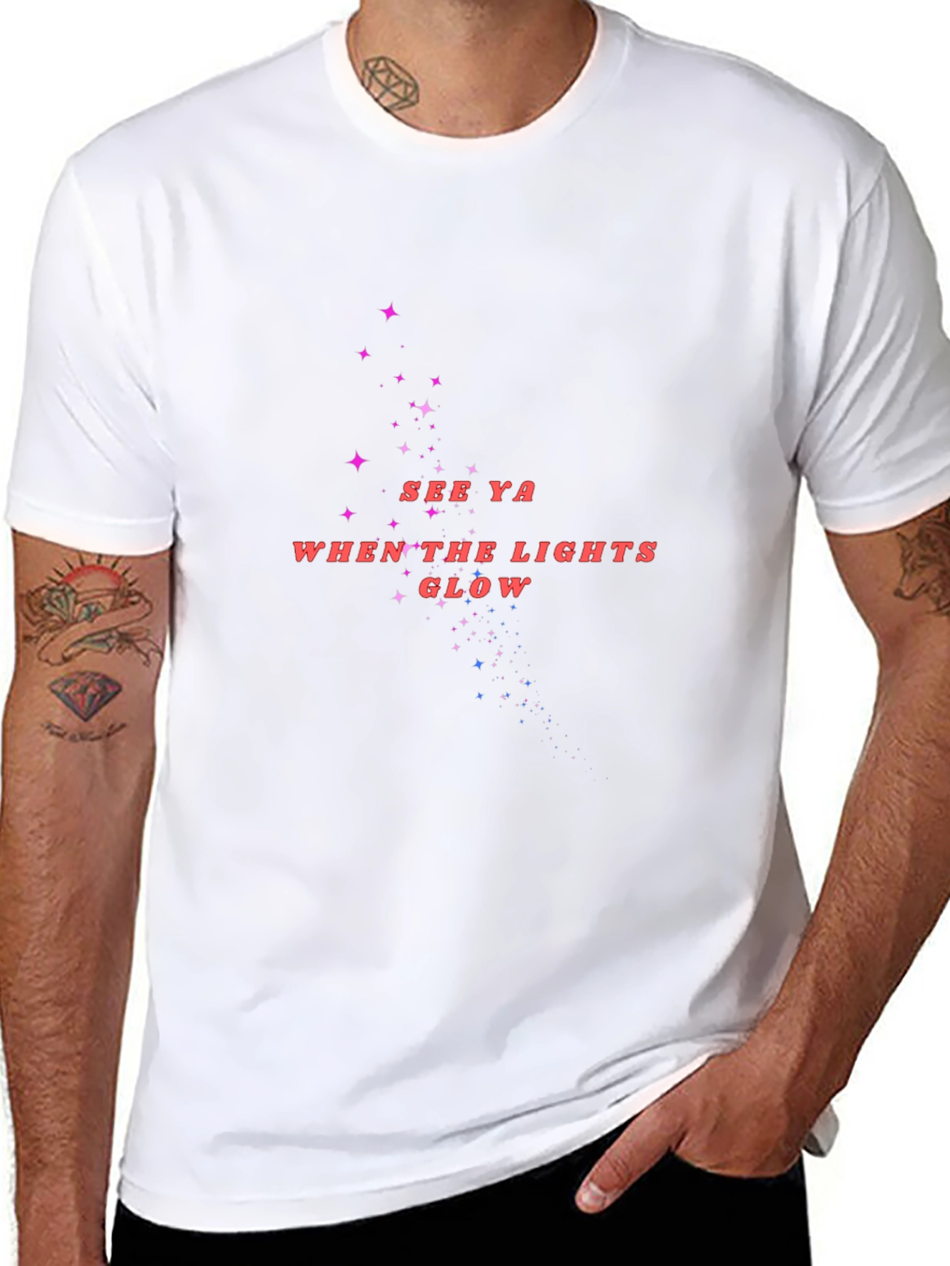 See Ya When the Lights Glow Black T-Shirt