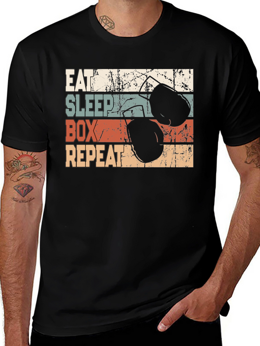Eat Sleep Box Repeat Graphic T-Shirt