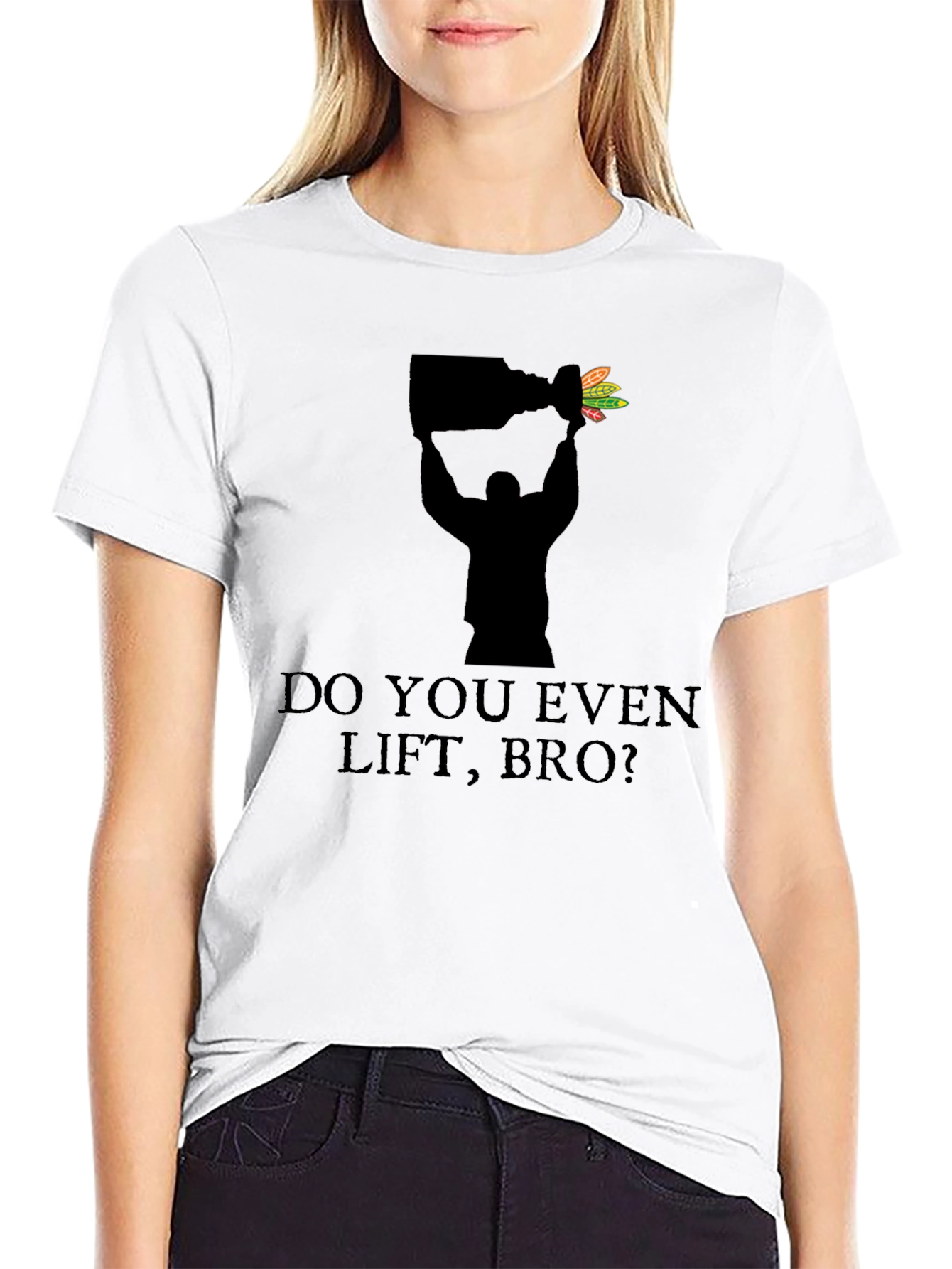 Do You Even Lift Bro? Blackhawks Stanley Cup T-Shirt