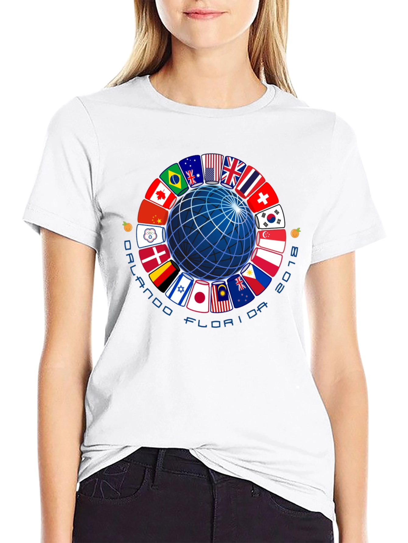 Orlando Florida 2018 Global Flags T-Shirt