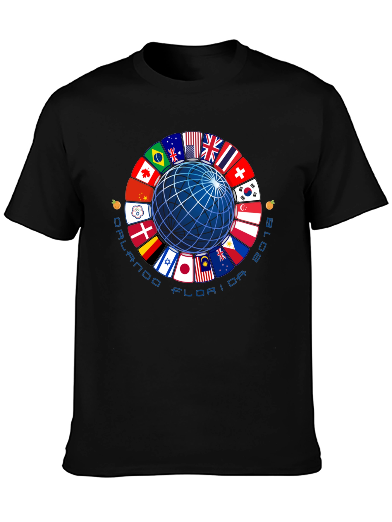 Orlando Florida 2018 Global Flags T-Shirt