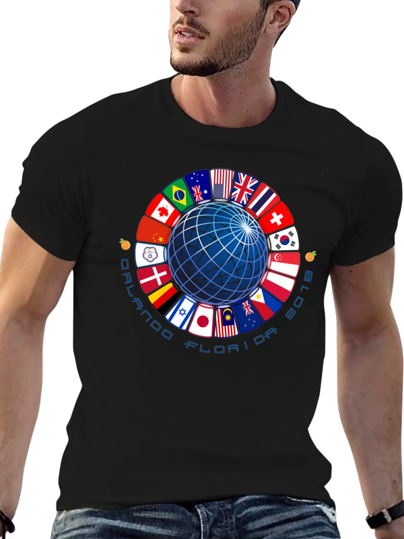 Orlando Florida 2018 Global Flags T-Shirt