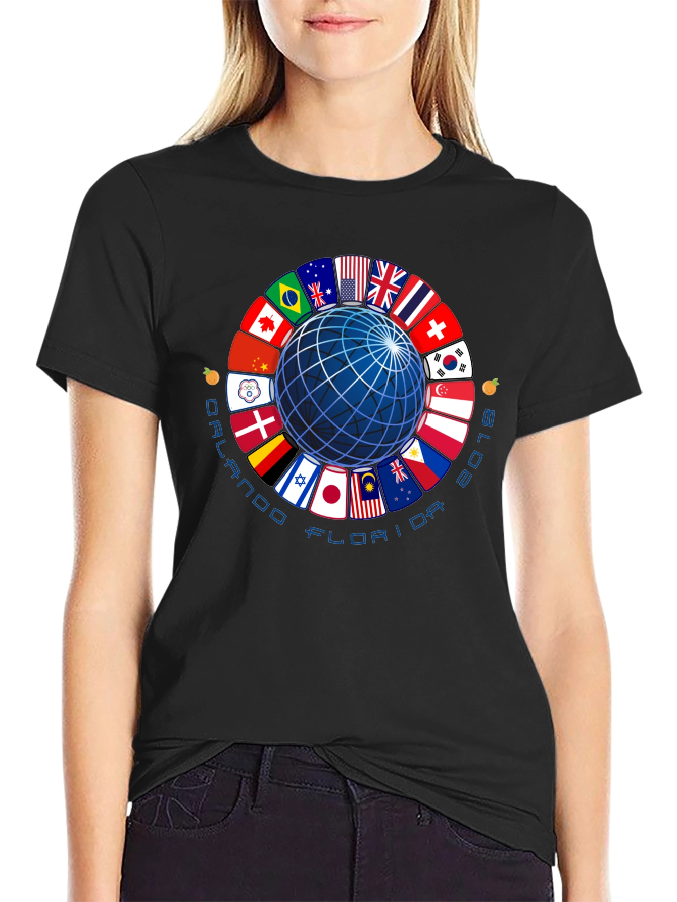 Orlando Florida 2018 Global Flags T-Shirt