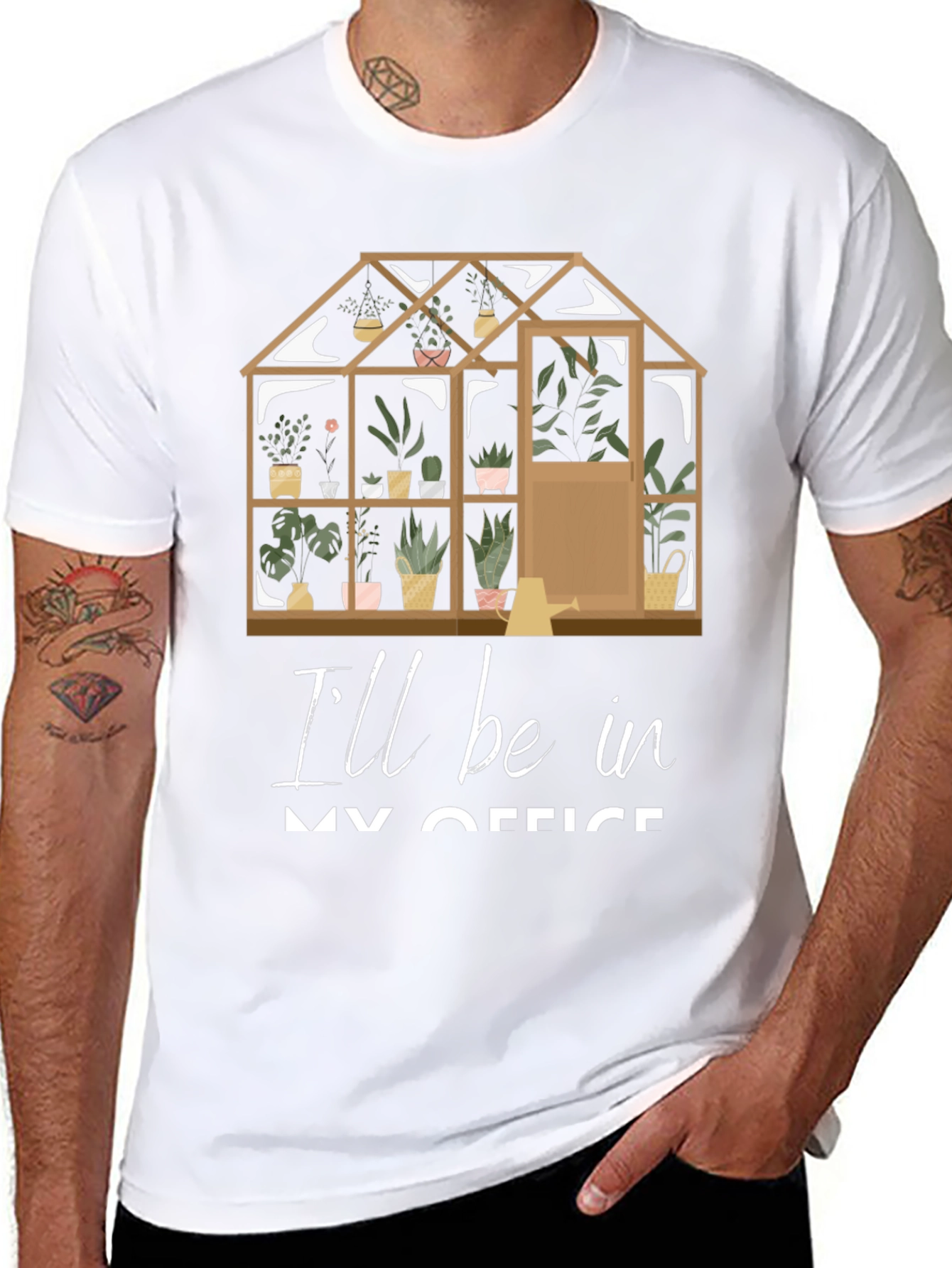 Gardeners Office T-Shirt: Greenhouse Design