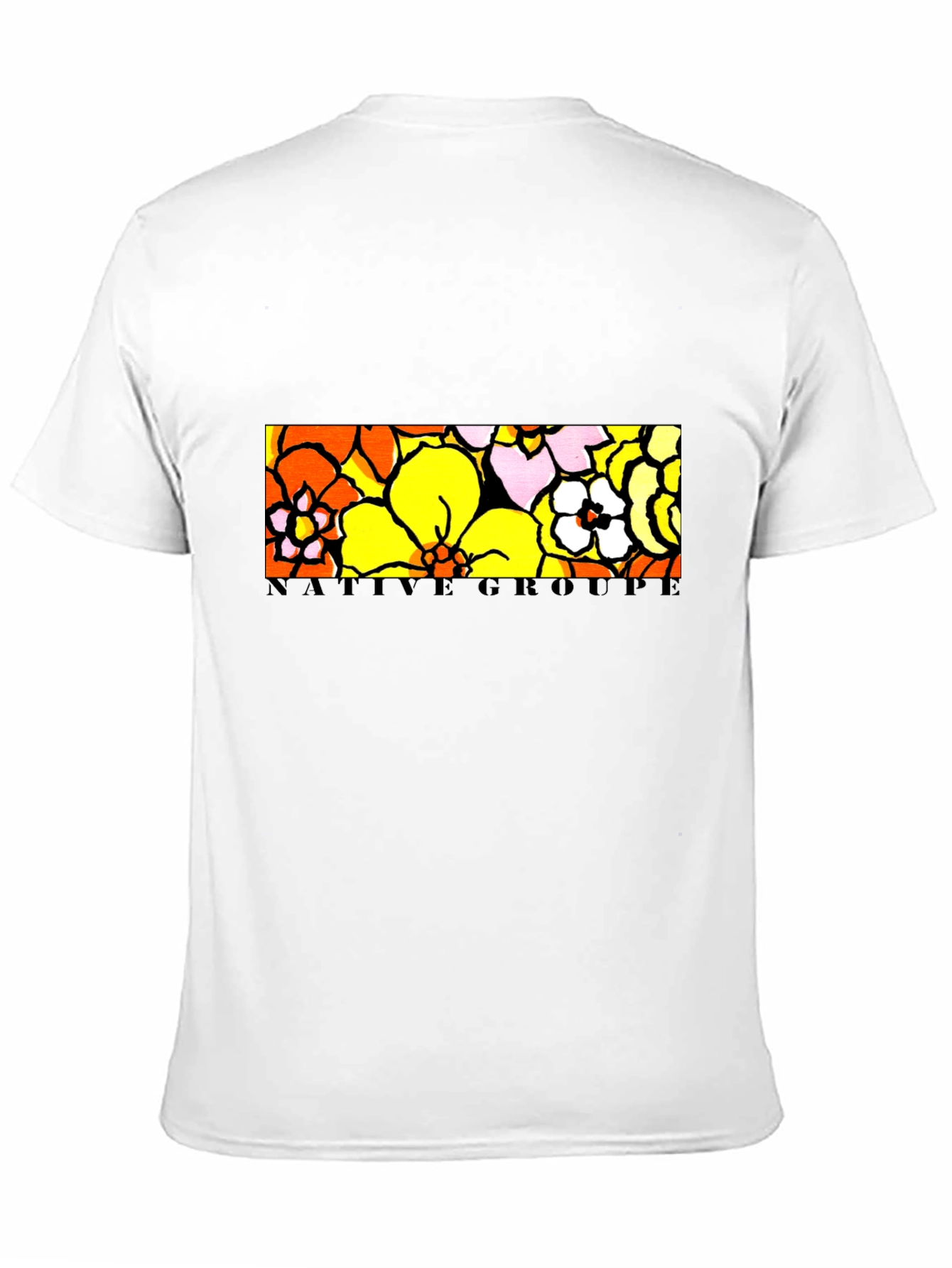 Native Groupe Floral Print Black T-Shirt