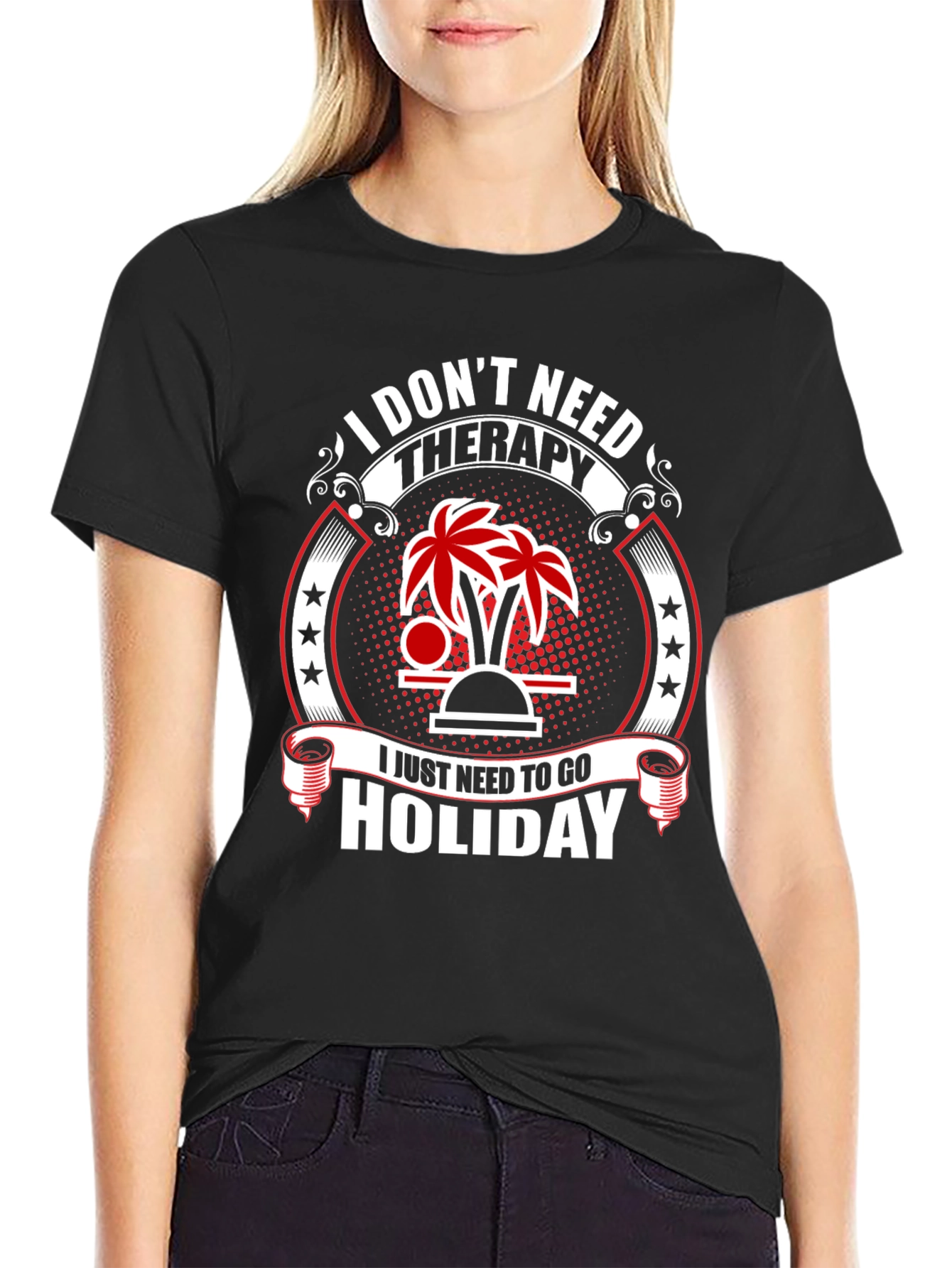 Holiday Therapy Black T-Shirt