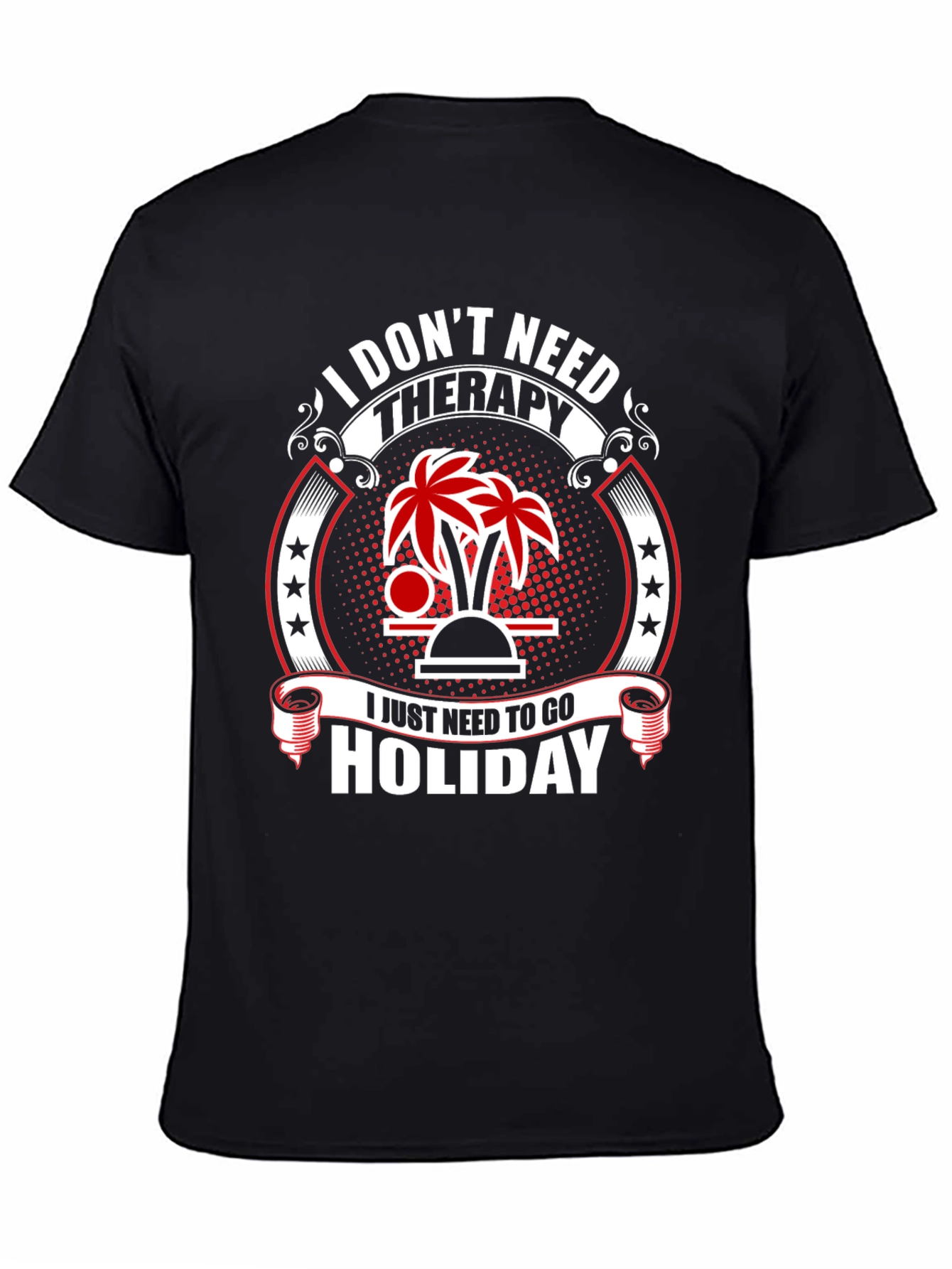 Holiday Therapy Black T-Shirt