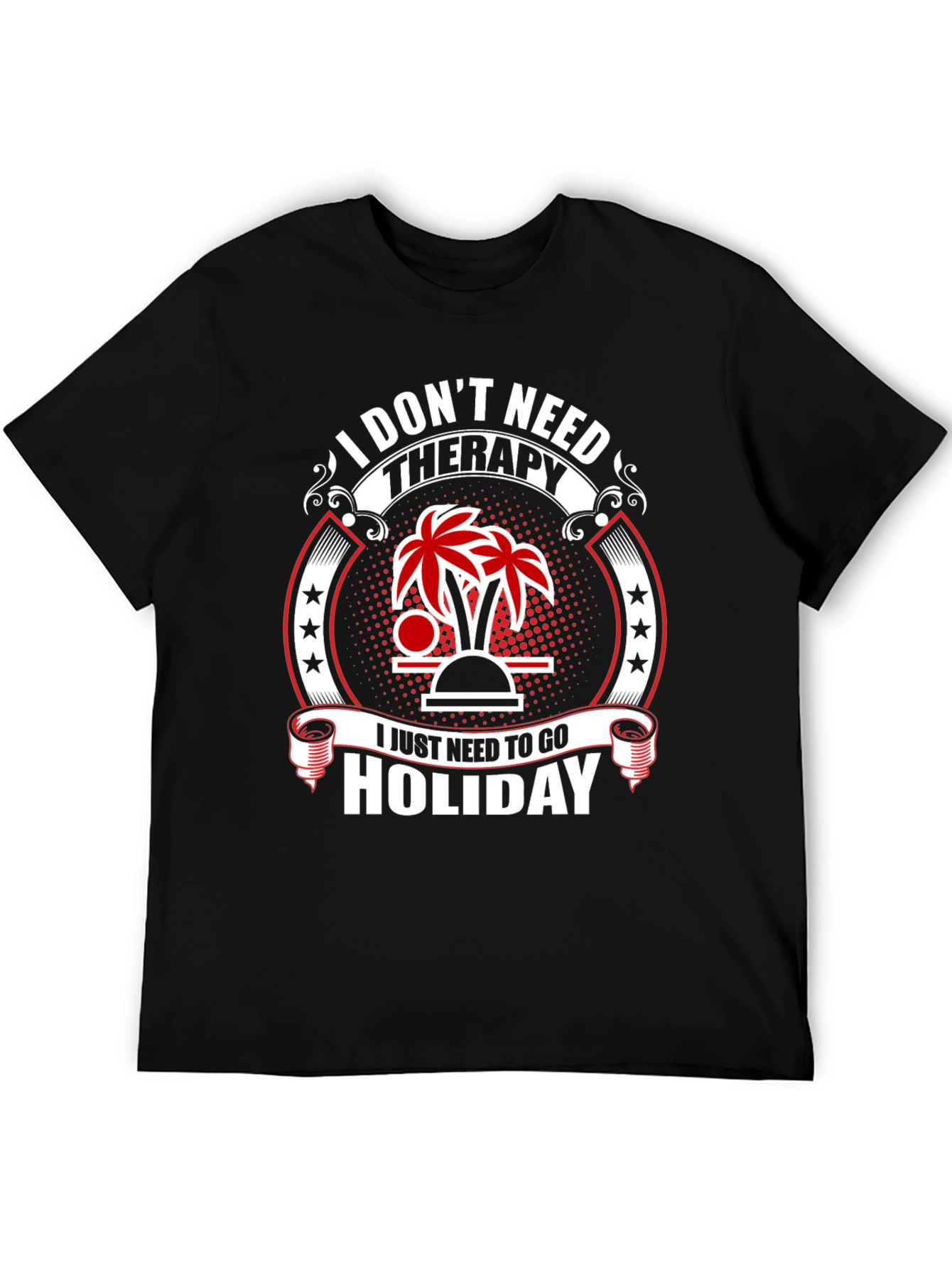 Holiday Therapy Black T-Shirt