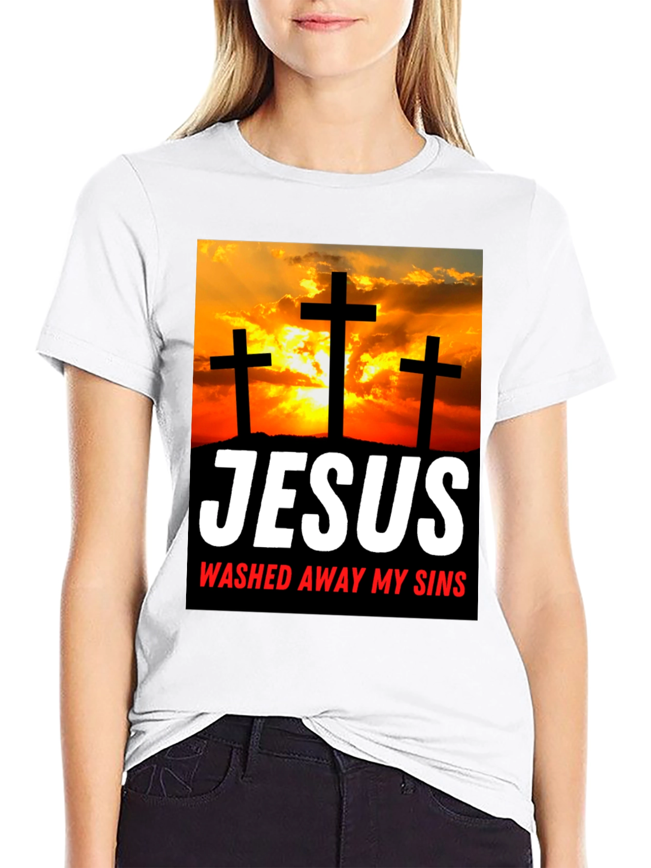 Jesus Washed Away My Sins Graphic T-Shirt