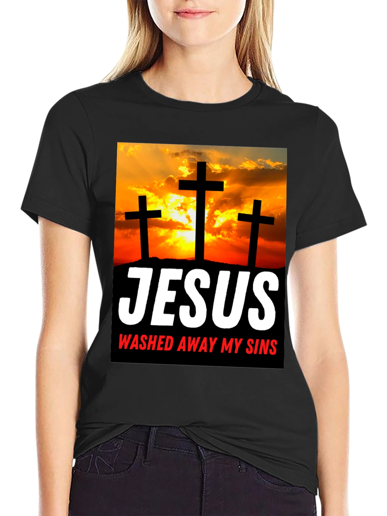 Jesus Washed Away My Sins Graphic T-Shirt