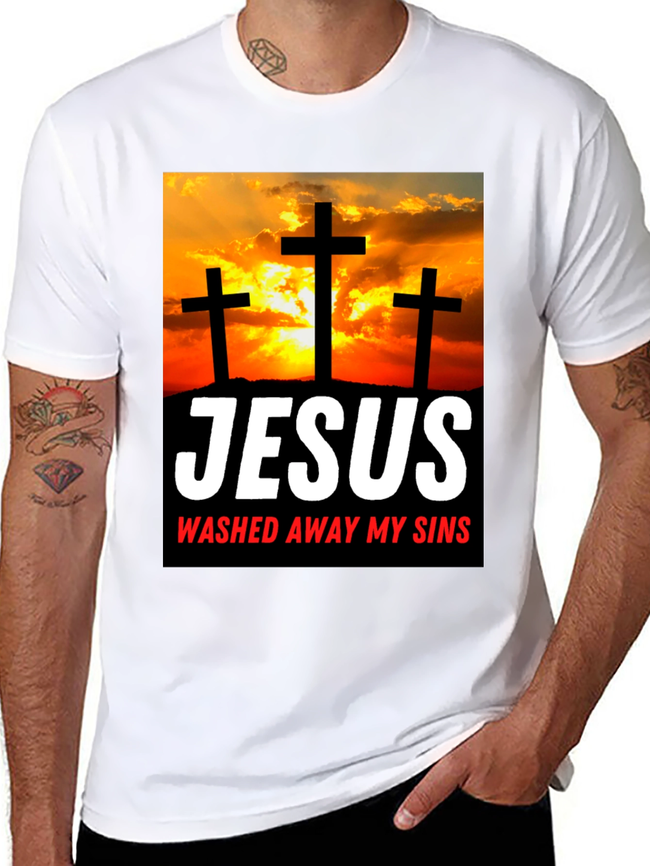 Jesus Washed Away My Sins Graphic T-Shirt