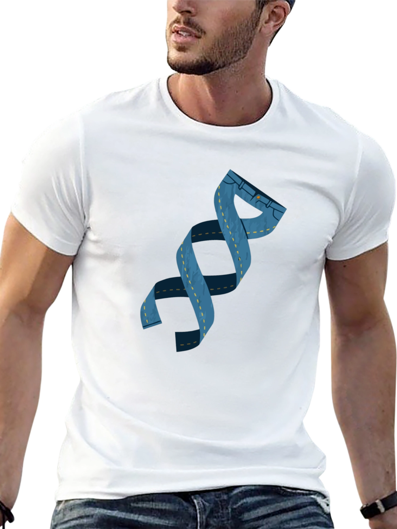 DNA Denim T-Shirt - Black Cotton Blend