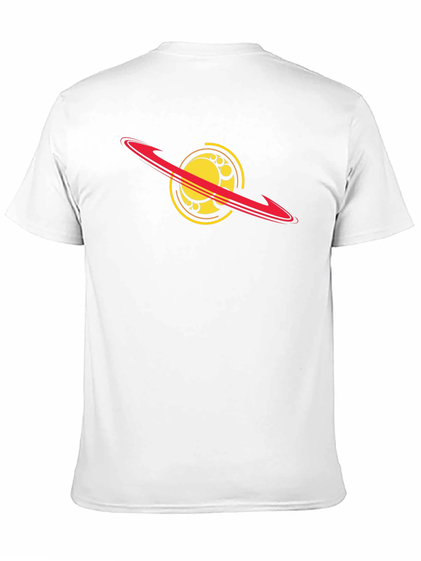 Cosmic Saturn Graphic Tee - Black Cotton Blend