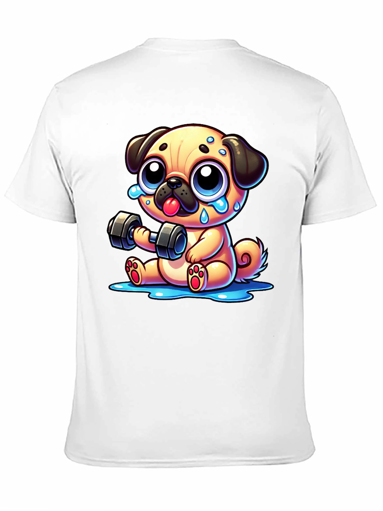 Cute Pug Workout T-Shirt