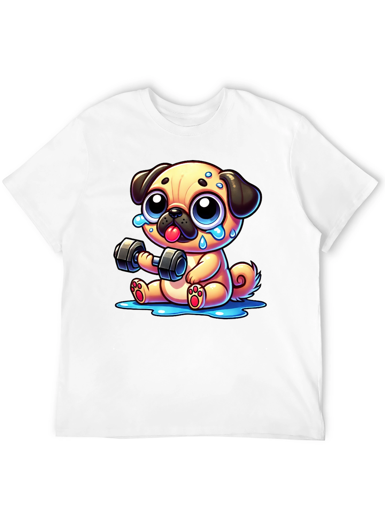Cute Pug Workout T-Shirt
