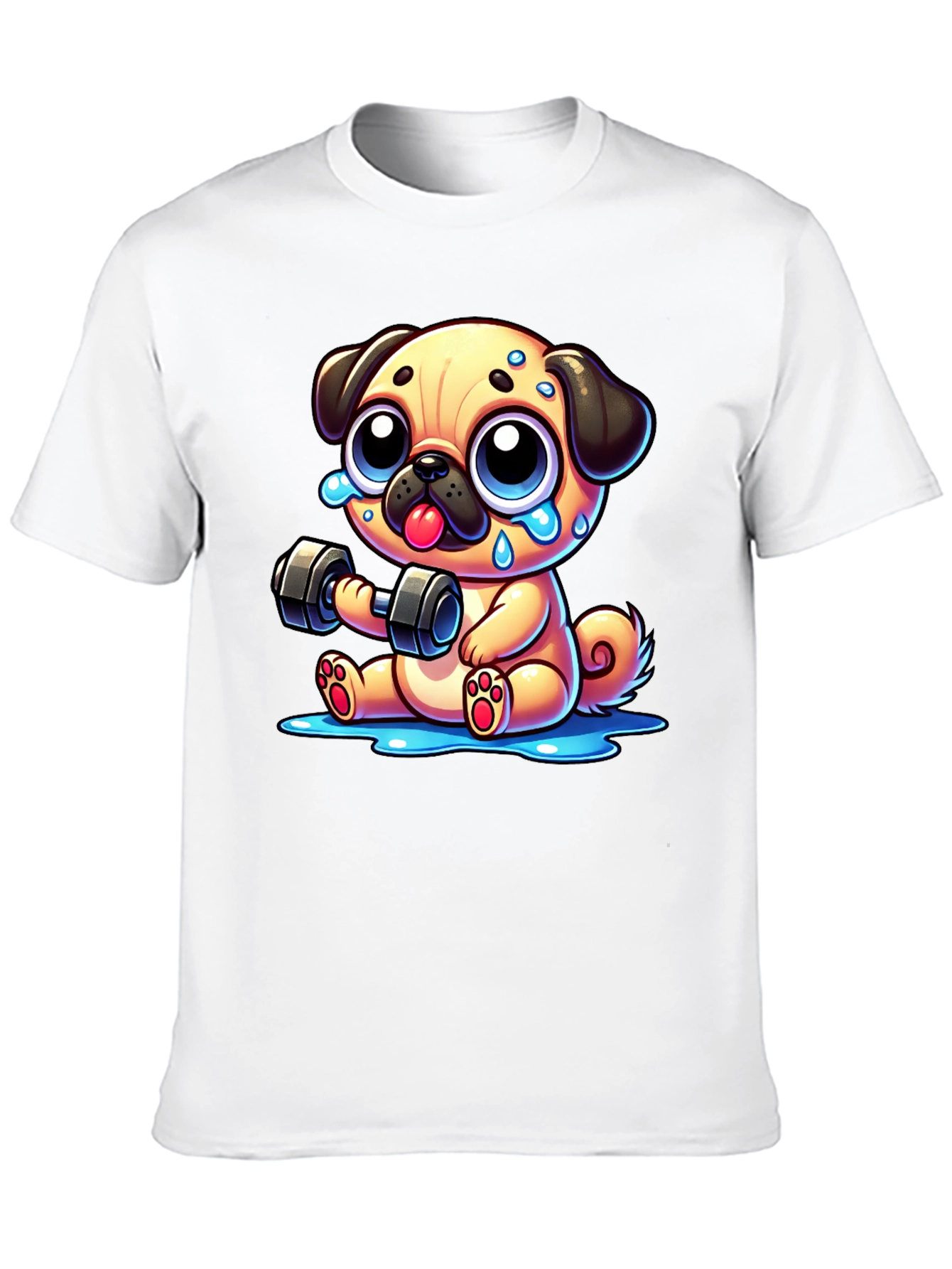 Cute Pug Workout T-Shirt
