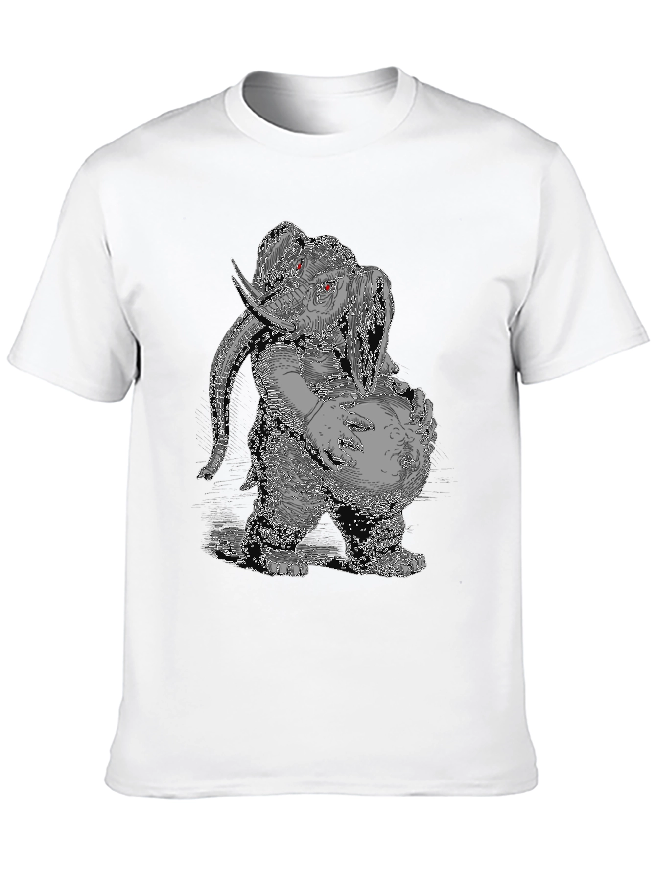 Elephant Graphic Tee - Quirky Animal Print Shirt