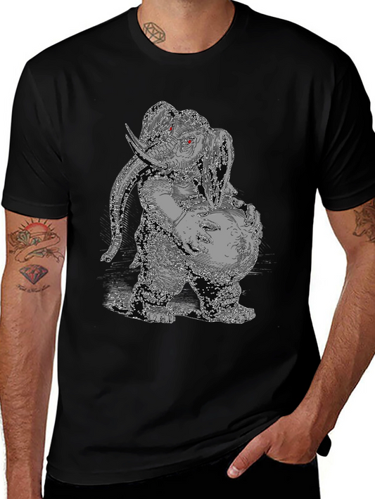 Elephant Graphic Tee - Quirky Animal Print Shirt