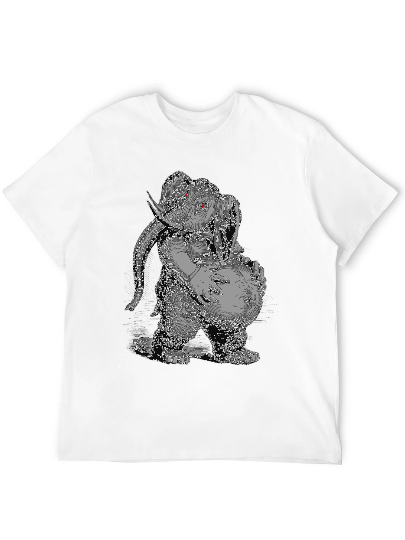 Elephant Graphic Tee - Quirky Animal Print Shirt