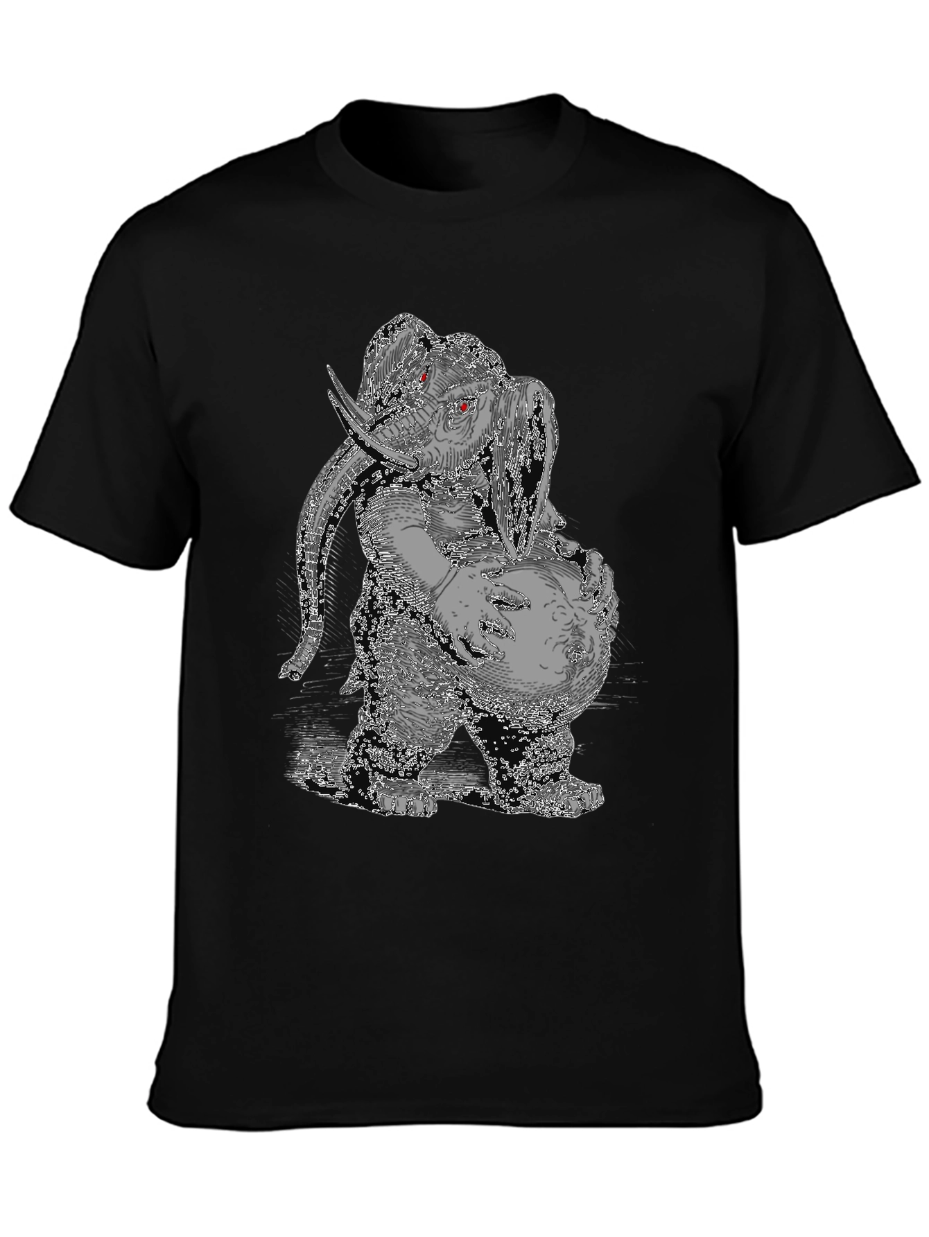 Elephant Graphic Tee - Quirky Animal Print Shirt